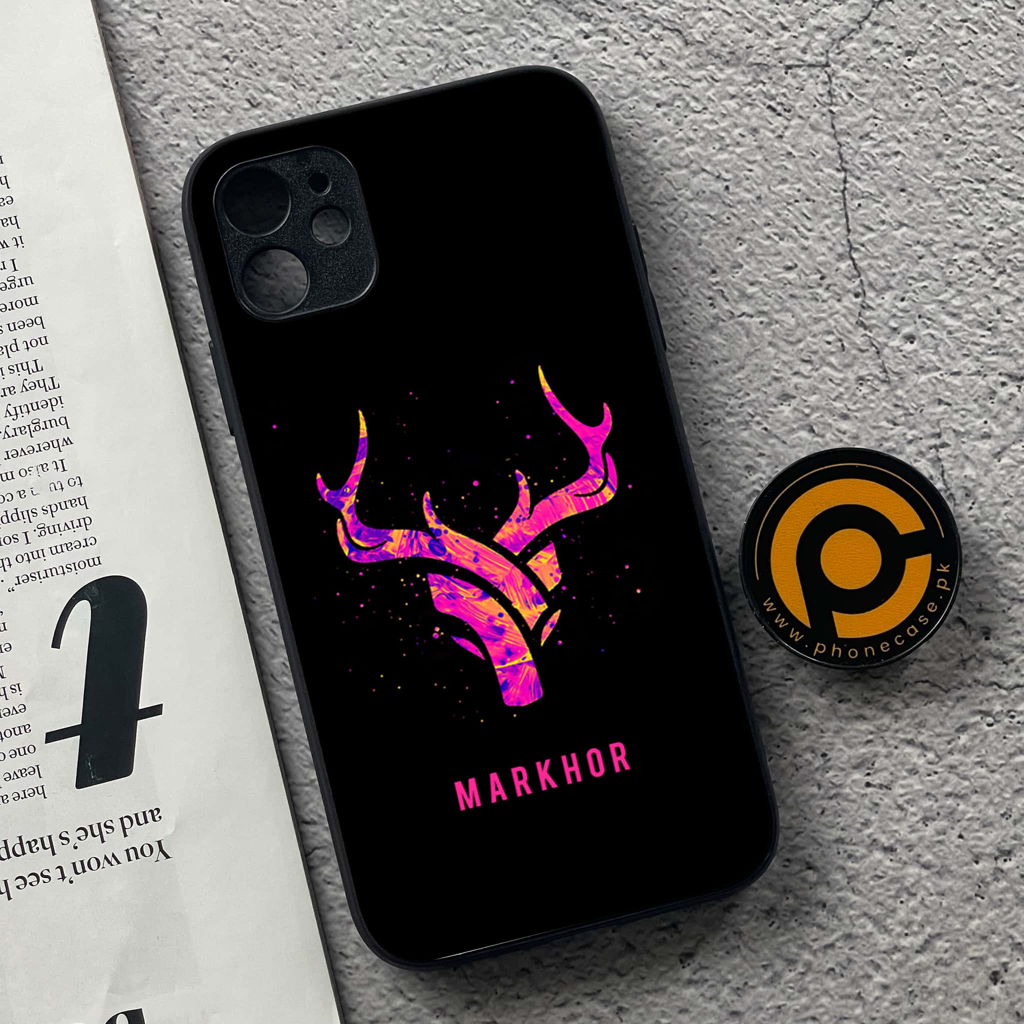 iPhone 11  Markhor Series  Premium Printed Glass soft Bumper shock Proof Case