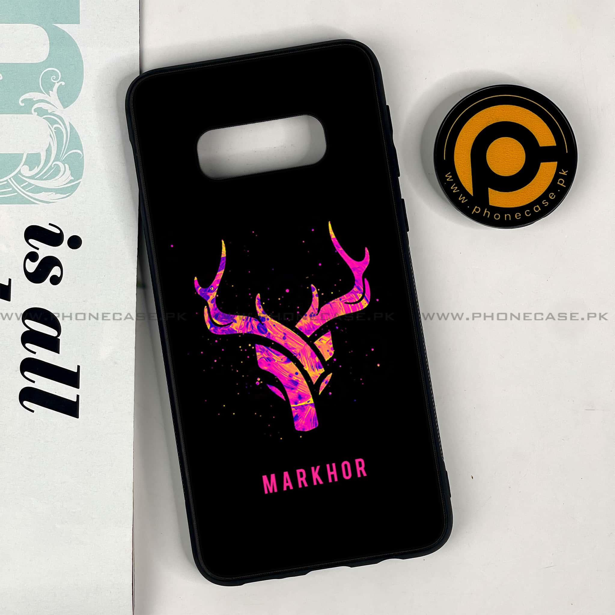 Galaxy S10e - Markhor Series - Premium Printed Glass soft Bumper shock Proof Case