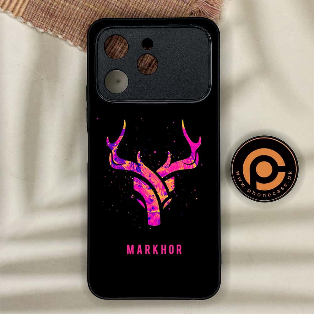 Tecno Spark 40 - Markhor Series - Premium Metal Printed soft Bumper shock Proof Case