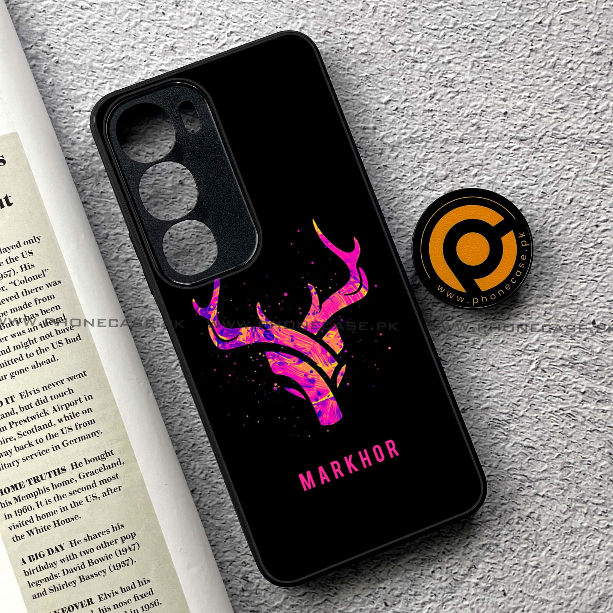 Vivo Y19s - Markhor Series - Premium Printed Glass soft Bumper shock Proof Case