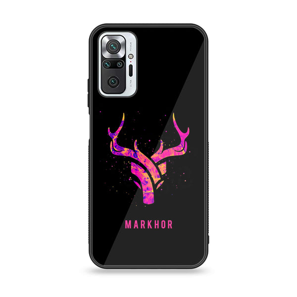 Xiaomi Redmi Note 10 Pro - Markhor Design 6 - Premium Printed Glass soft Bumper shock Proof Case  CS-32684