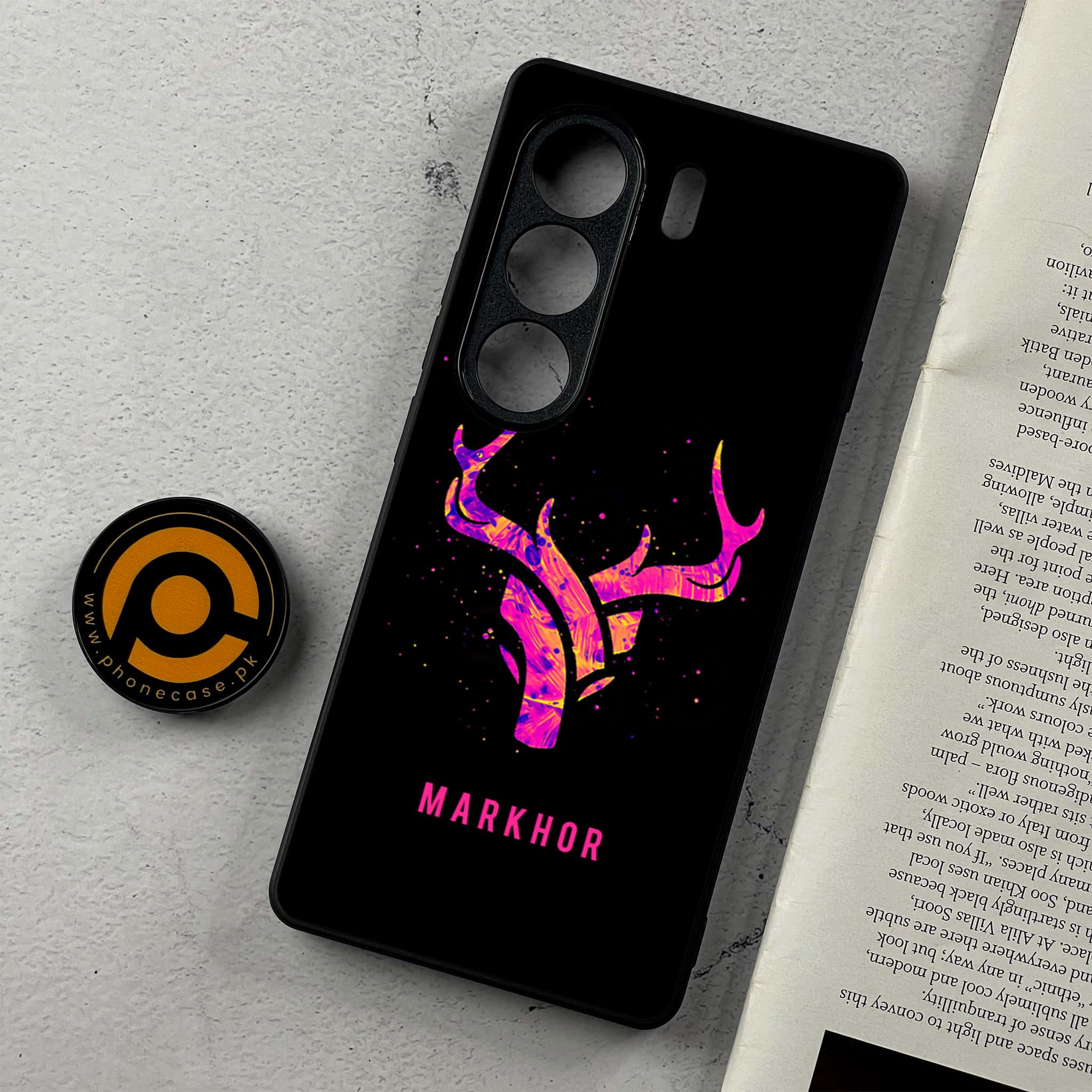 Tecno Camon 40 Pro - Markhor Series - Premium Metal Printed Soft Bumper Shockproof Case
