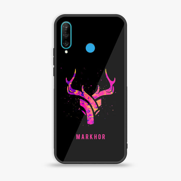 Huawei P30 lite - Markhor Design 6 - Premium Printed Glass soft Bumper shock Proof Case CS-21193