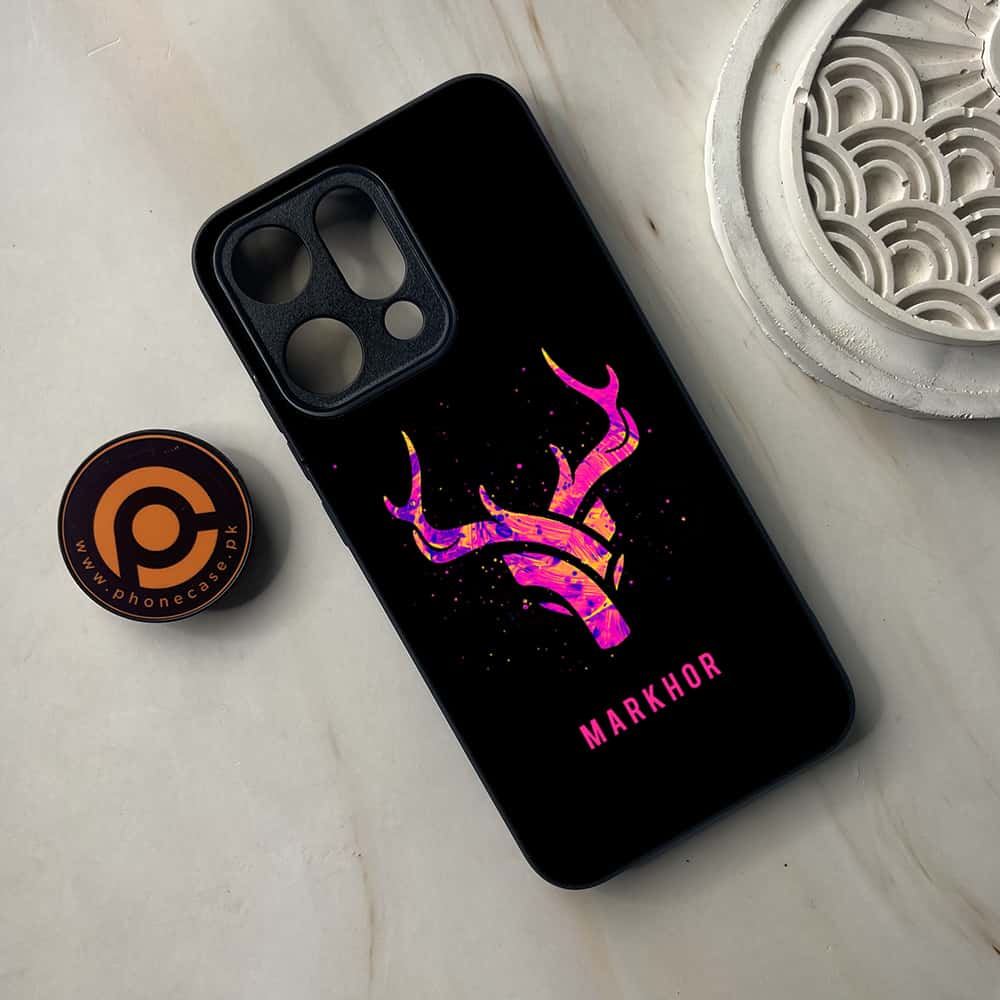 Oppo Reno 14 5G - Markhor Series - Premium Metal Printed soft Bumper shock Proof Case