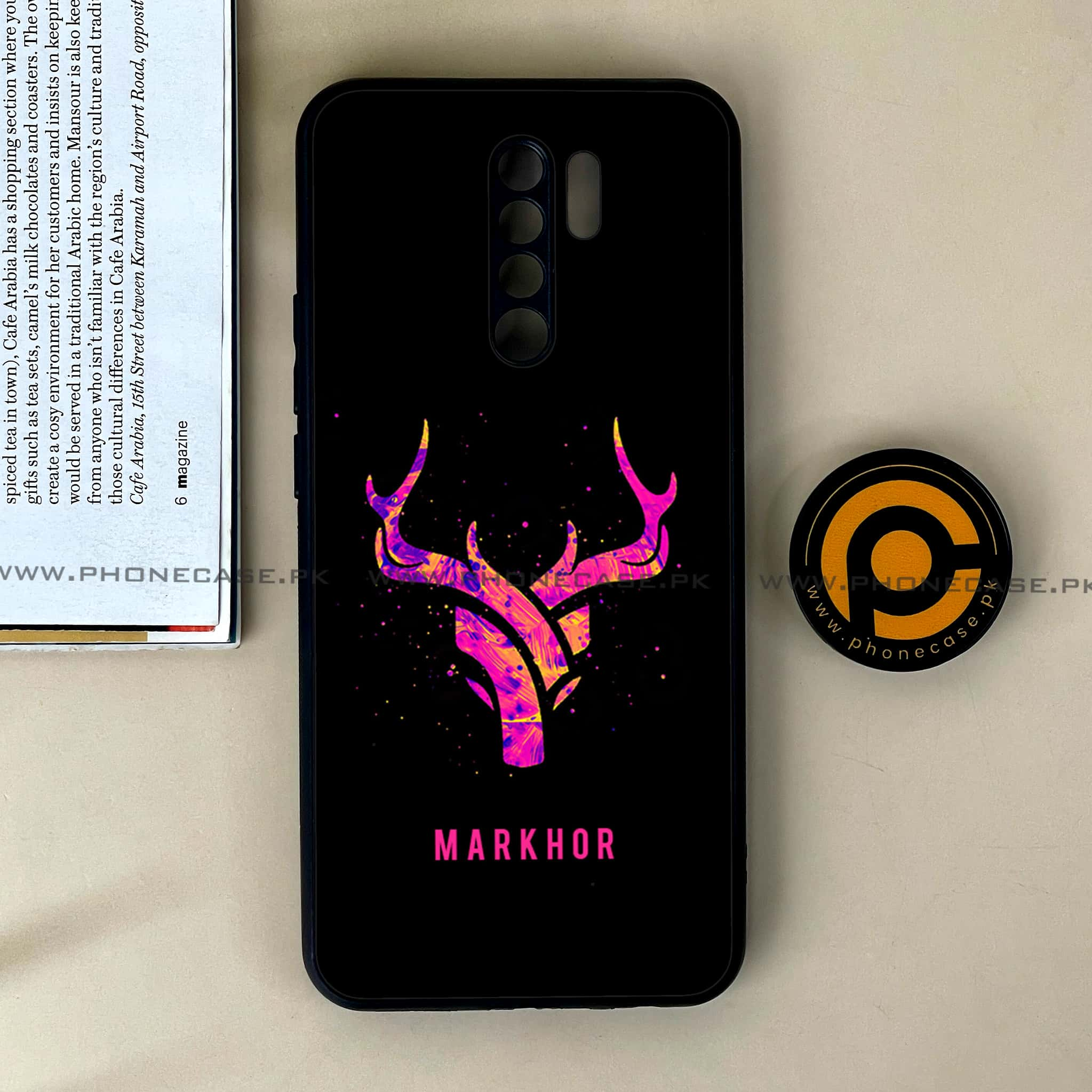 Xiaomi Redmi 9 - Markhor Series - Premium Printed Glass soft Bumper shock Proof Case