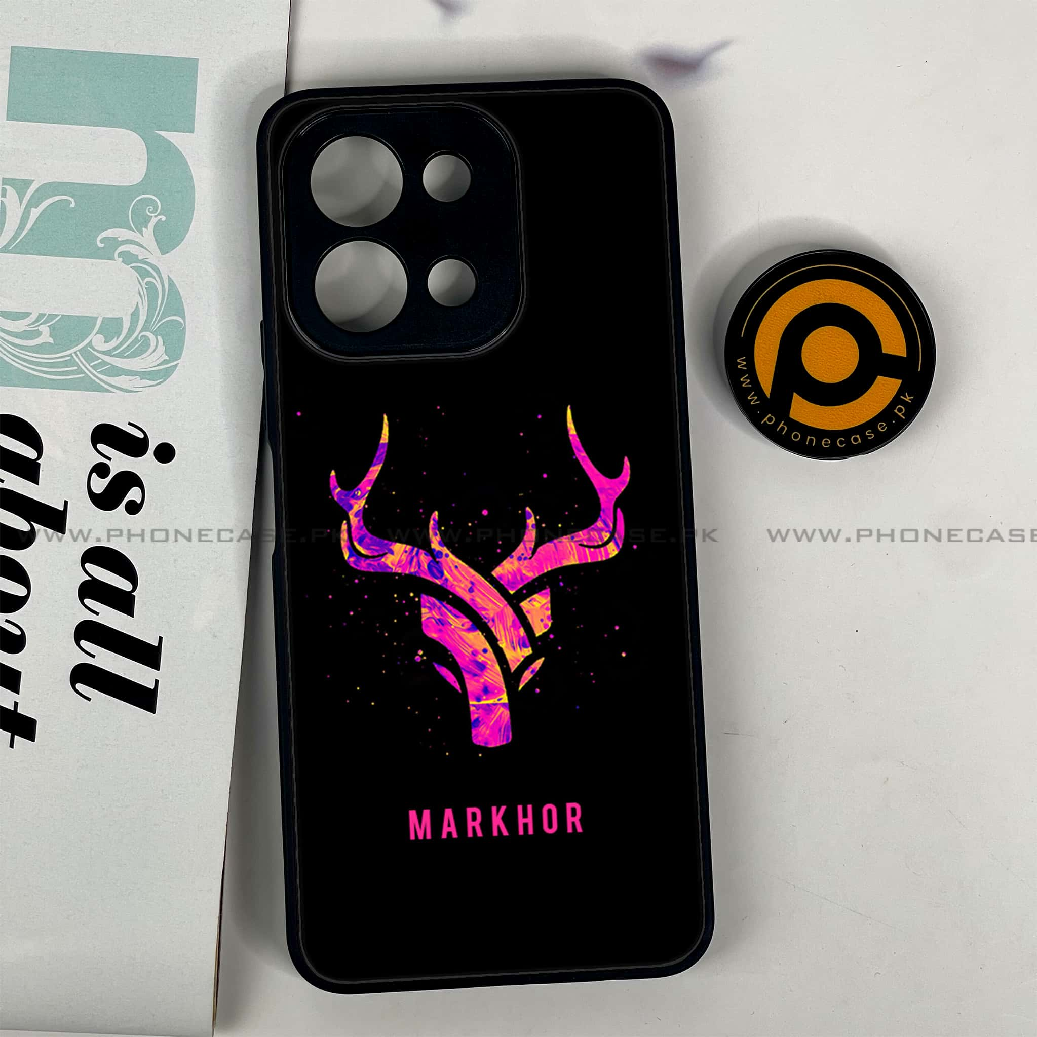 Vivo Y28 - Markhor Series - Premium Printed Glass soft Bumper shock Proof Case