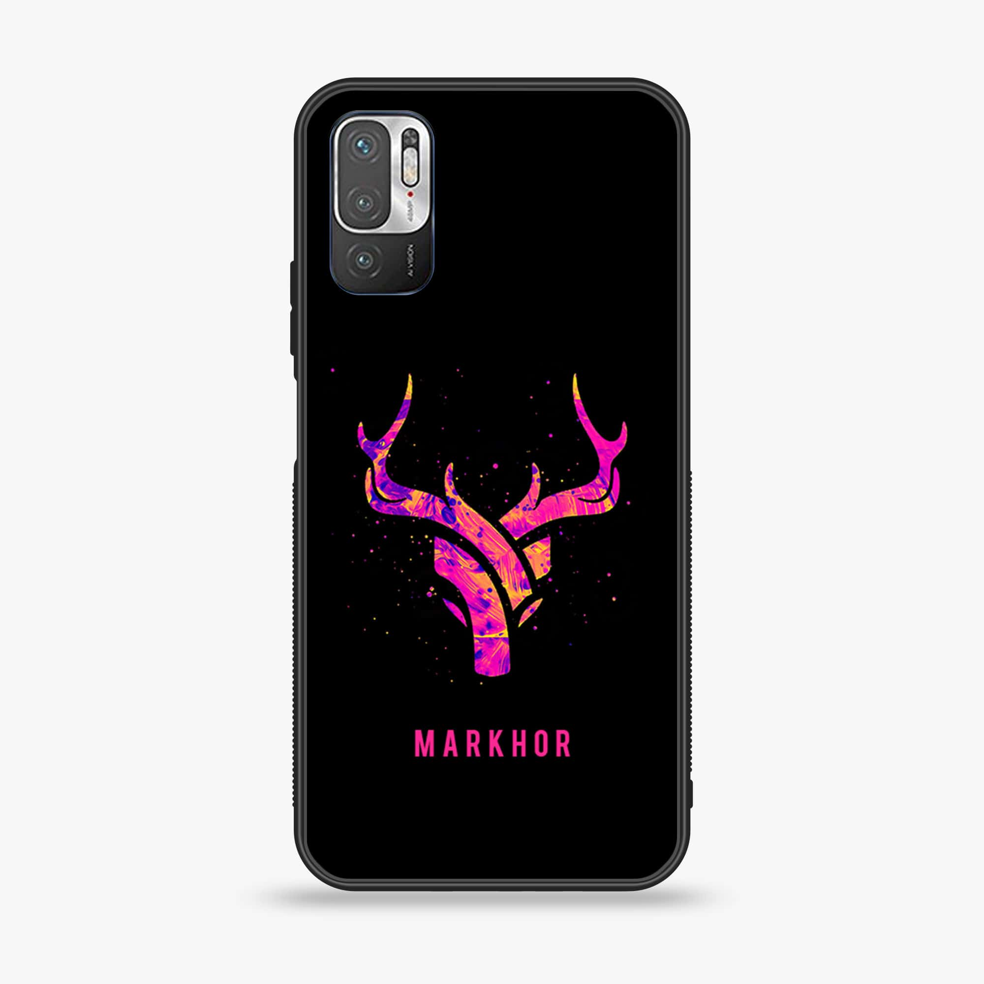 Xiaomi Redmi Note 10 5G - Markhor Series - Premium Printed Glass soft Bumper shock Proof Case