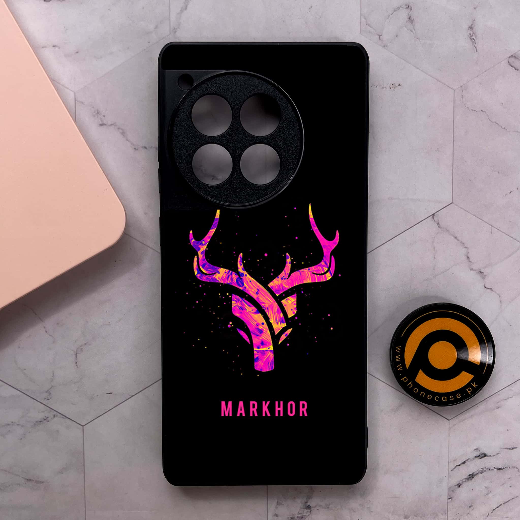 OnePlus 12R - Markhor Series - Premium Metal Printed soft Bumper shock Proof Case