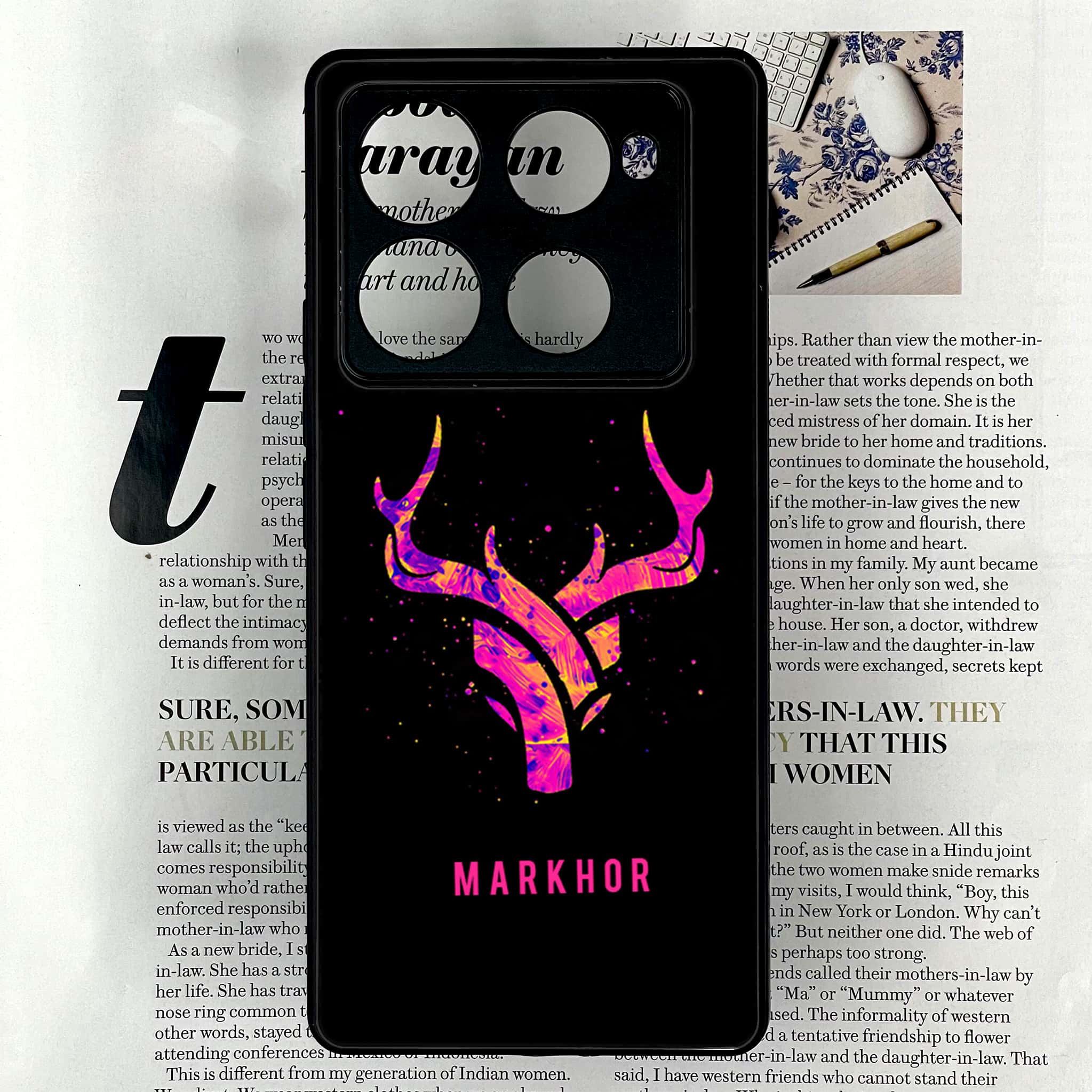 Infinix Note 40 Pro Plus - Markhor Series - Premium Metal Printed soft Bumper shock Proof Case