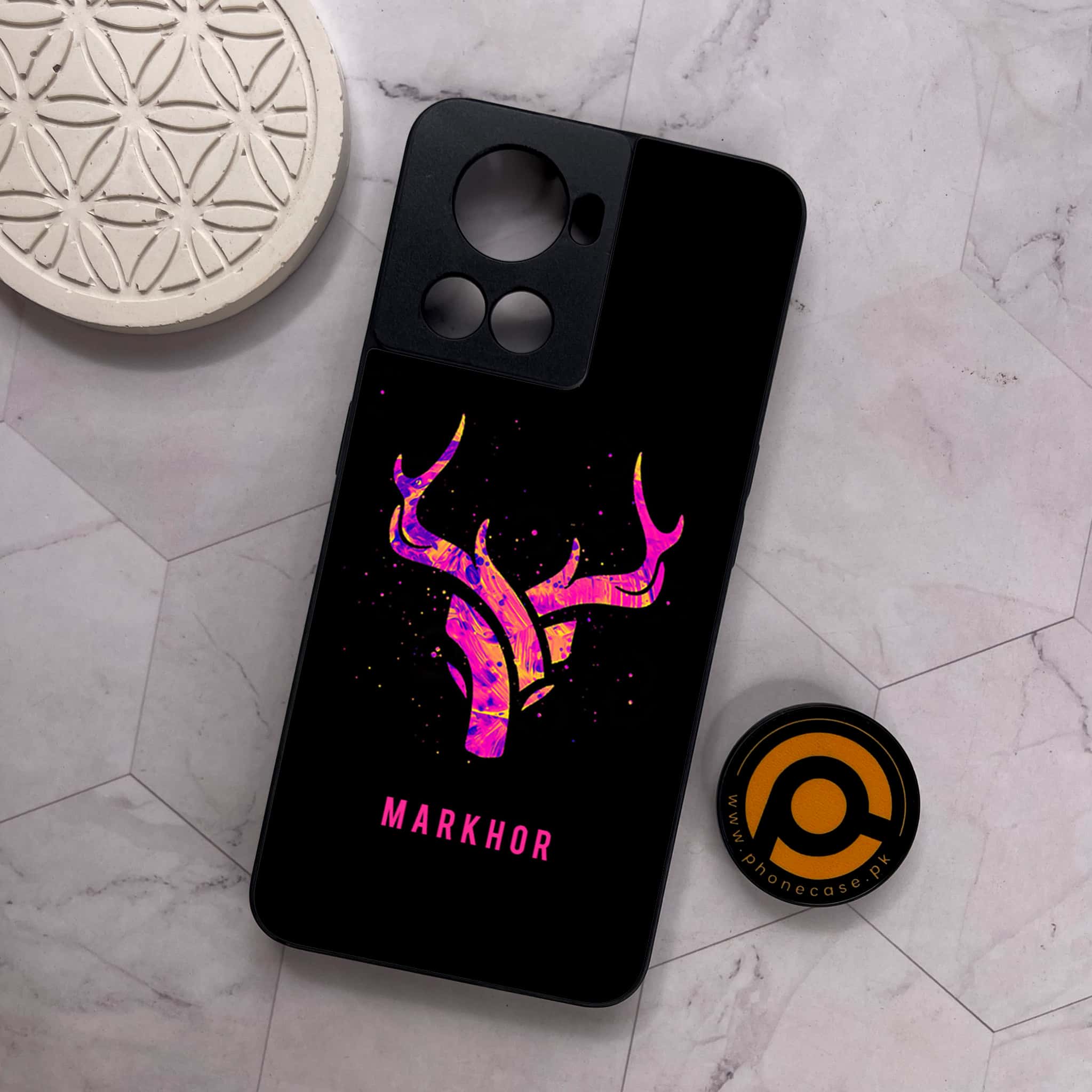 OnePlus 10R - Markhor Series - Premium Metal Printed soft Bumper shock Proof Case
