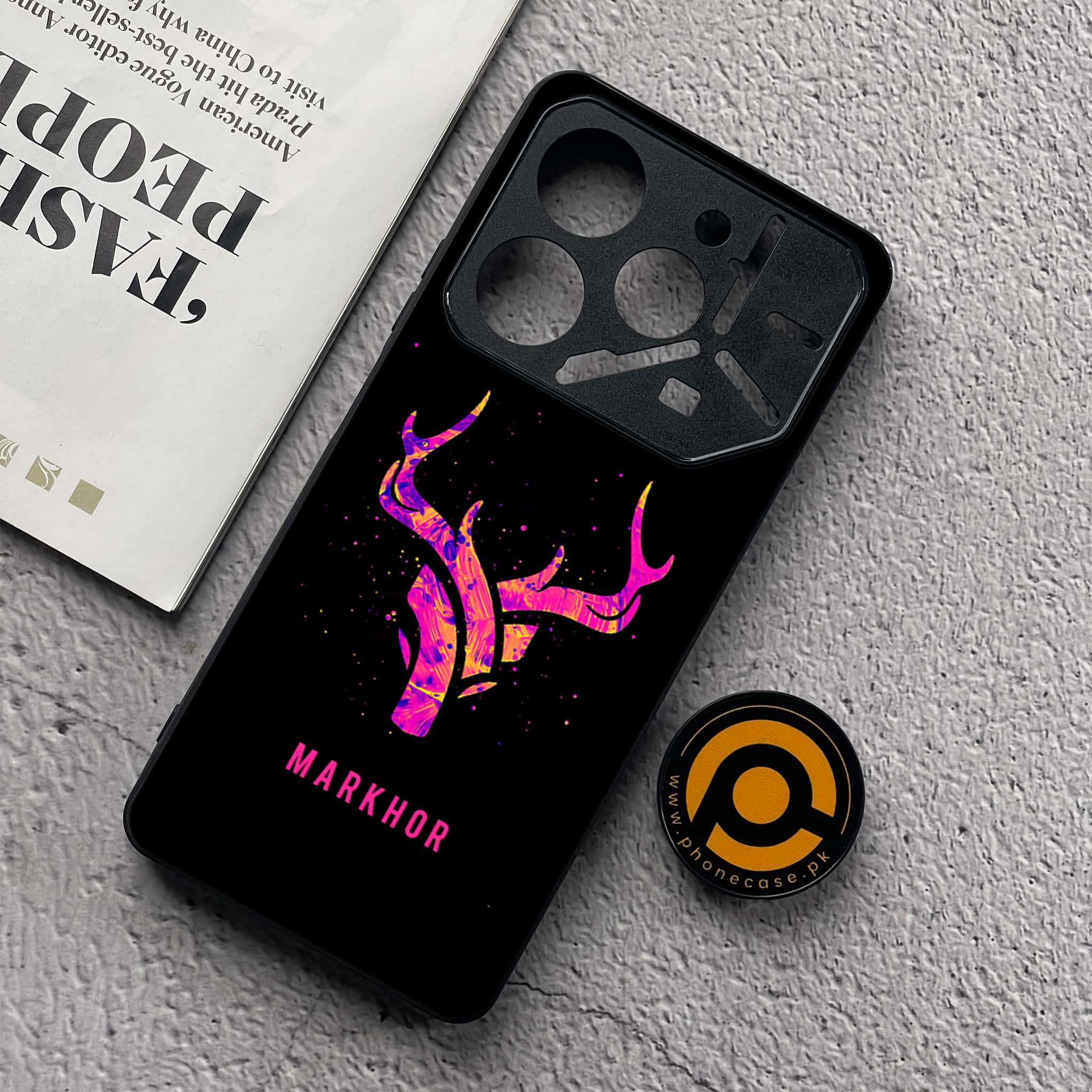 Tecno Pova 6 Neo - Markhor Series - Premium Metal  Printed soft Bumper shock Proof Case