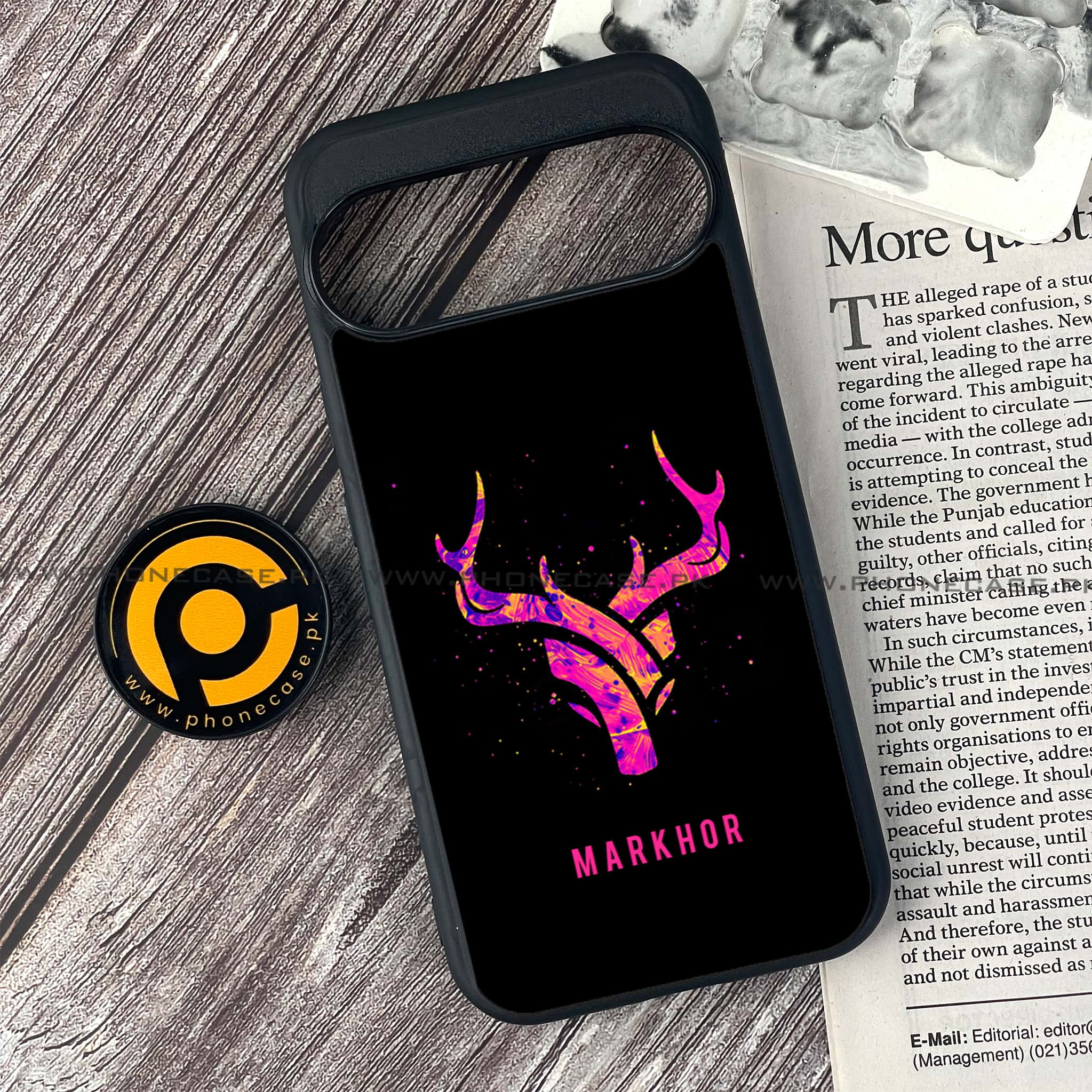 Google Pixel 9 - Markhor Series - Premium Printed Glass soft Bumper shock Proof Case