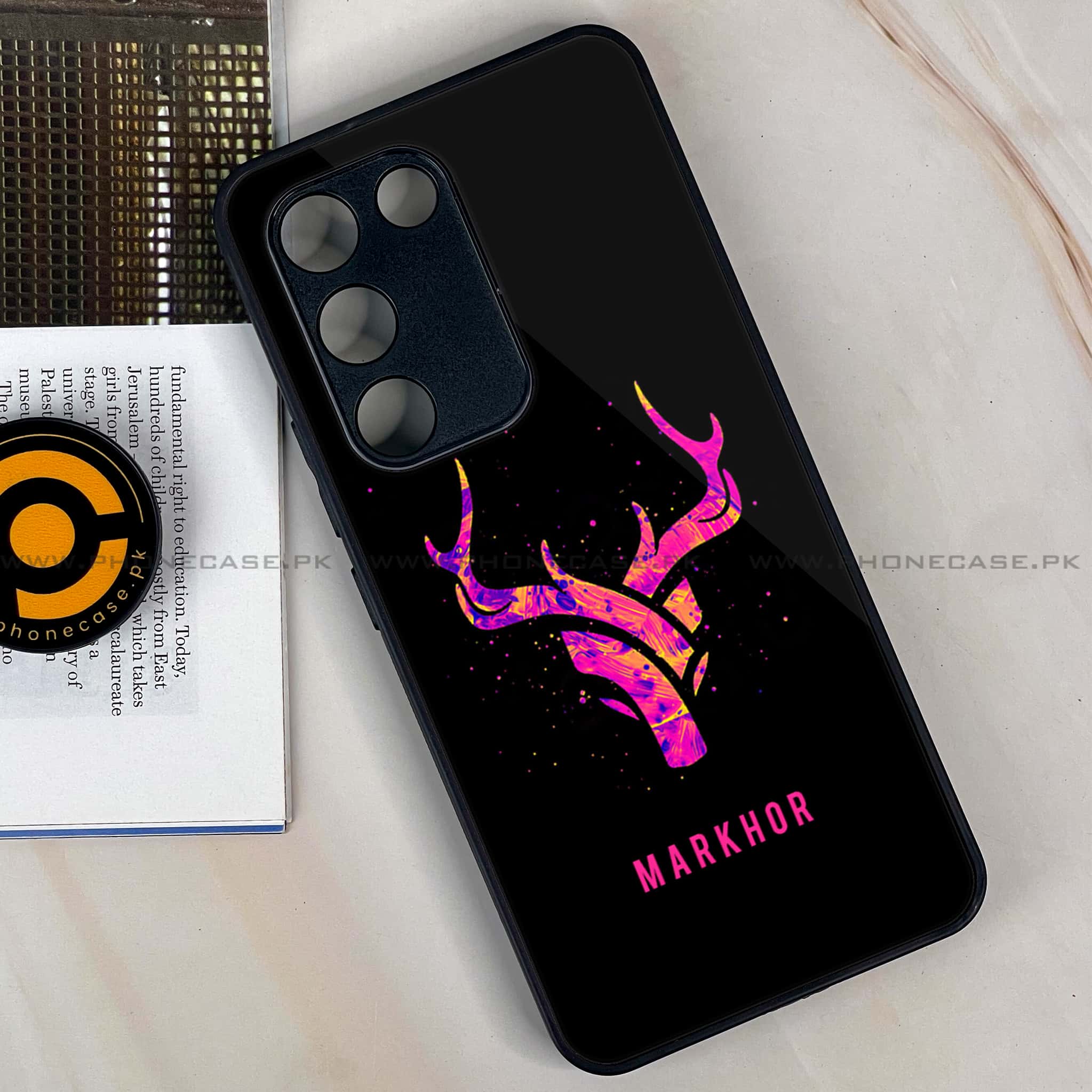 Vivo V30 Lite 4G - Markhor Series - Premium Metal Printed soft Bumper shock Proof Case
