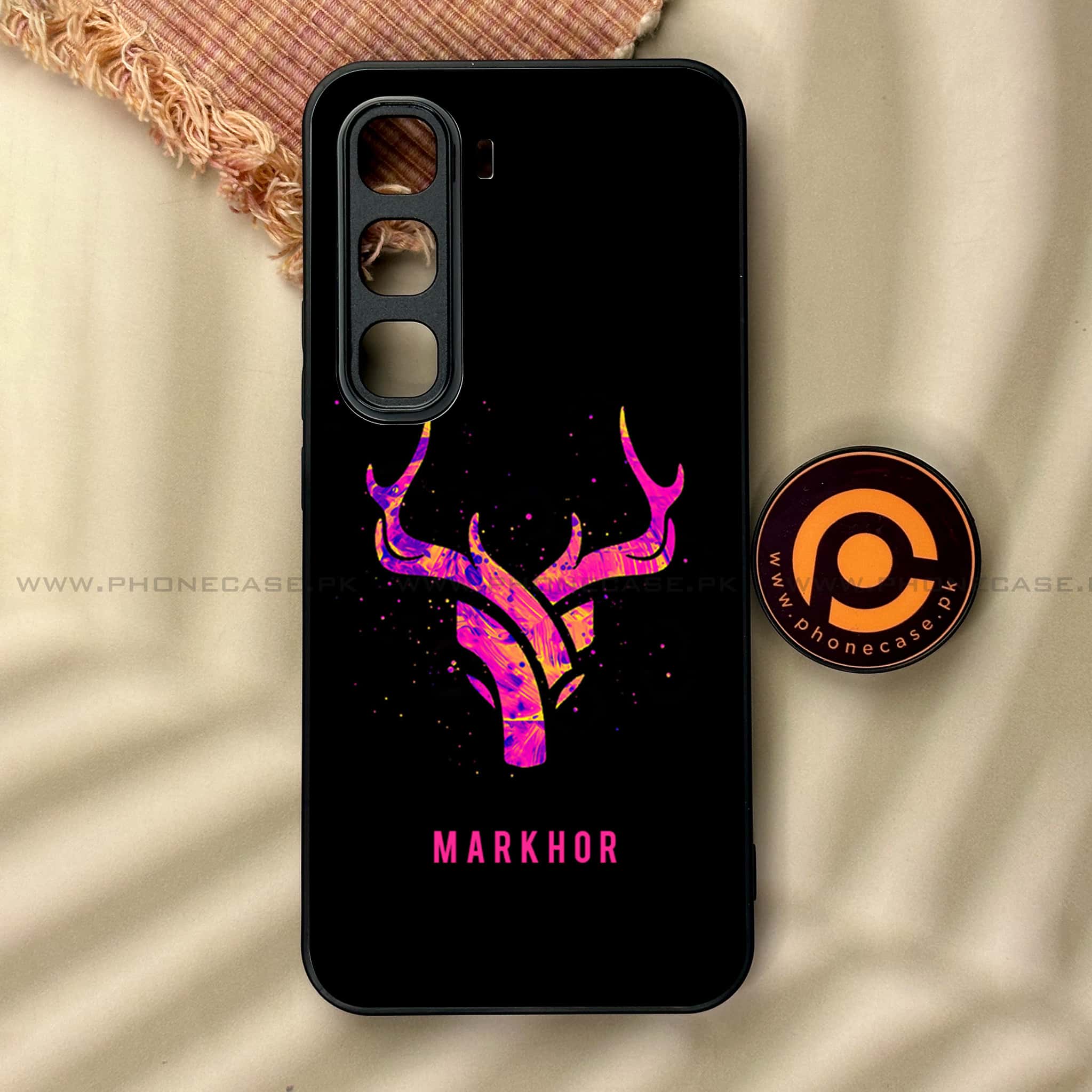 Infinix Hot 60 Pro - Markhor Series - Premium Metal Printed soft Bumper shock Proof Case