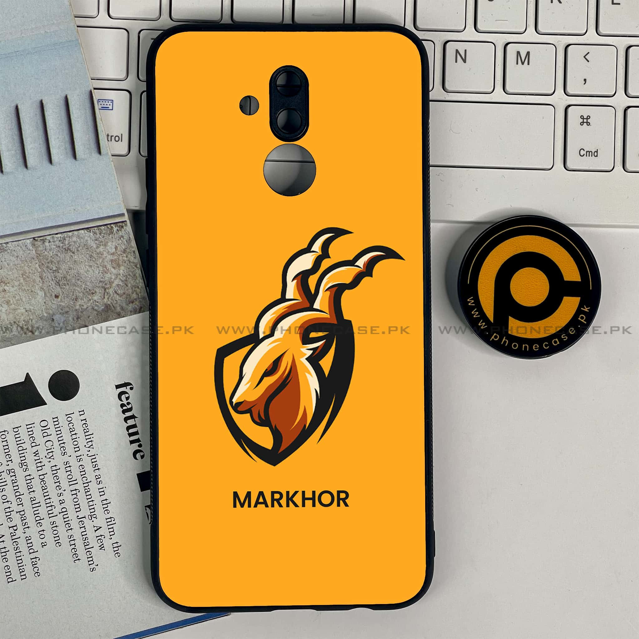 Huawei Mate 20 Lite - Markhor Series - Premium Printed Glass soft Bumper shock Proof Case