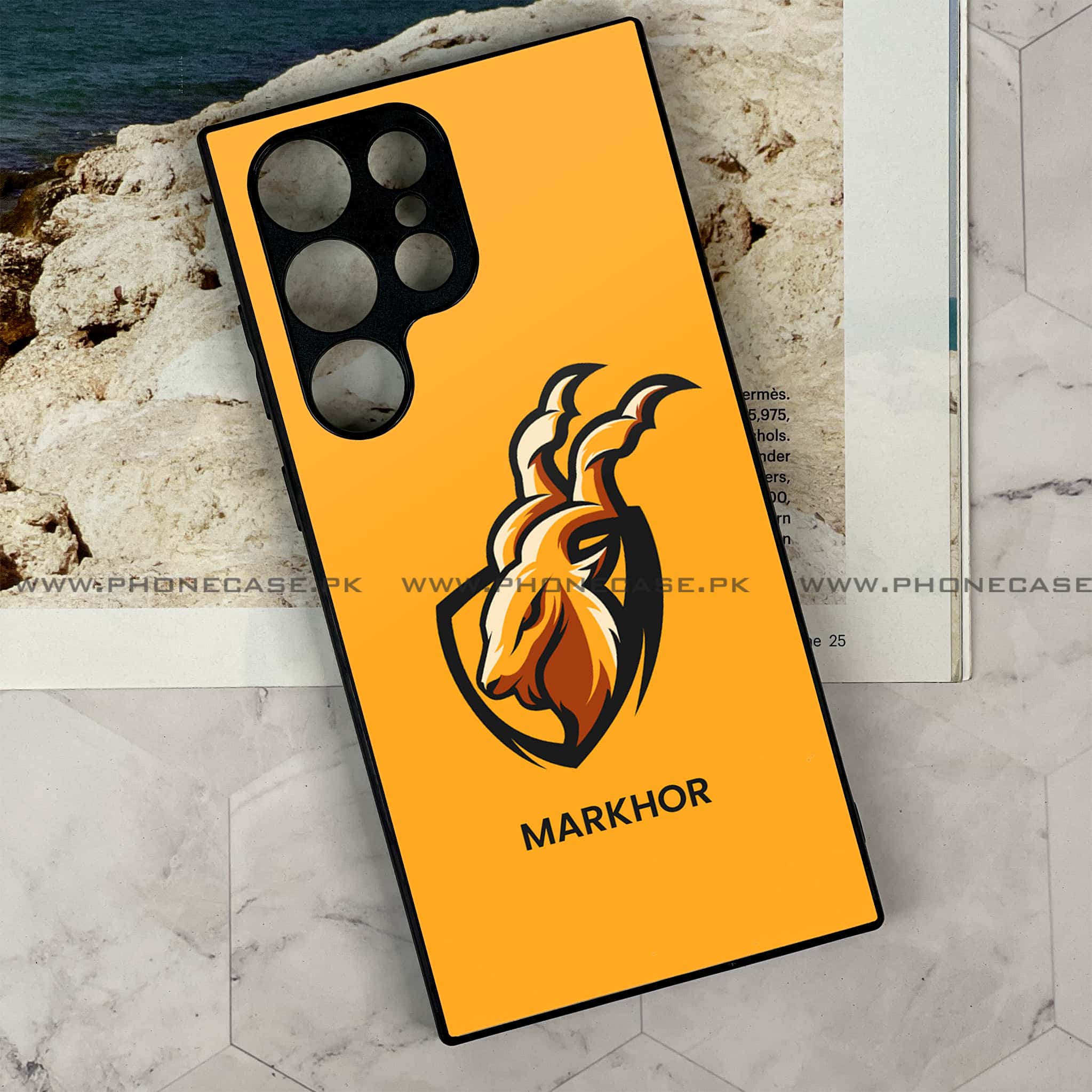 Samsung Galaxy S24 Ultra - Markhor Series - Premium Metal Printed soft Bumper shock Proof Case