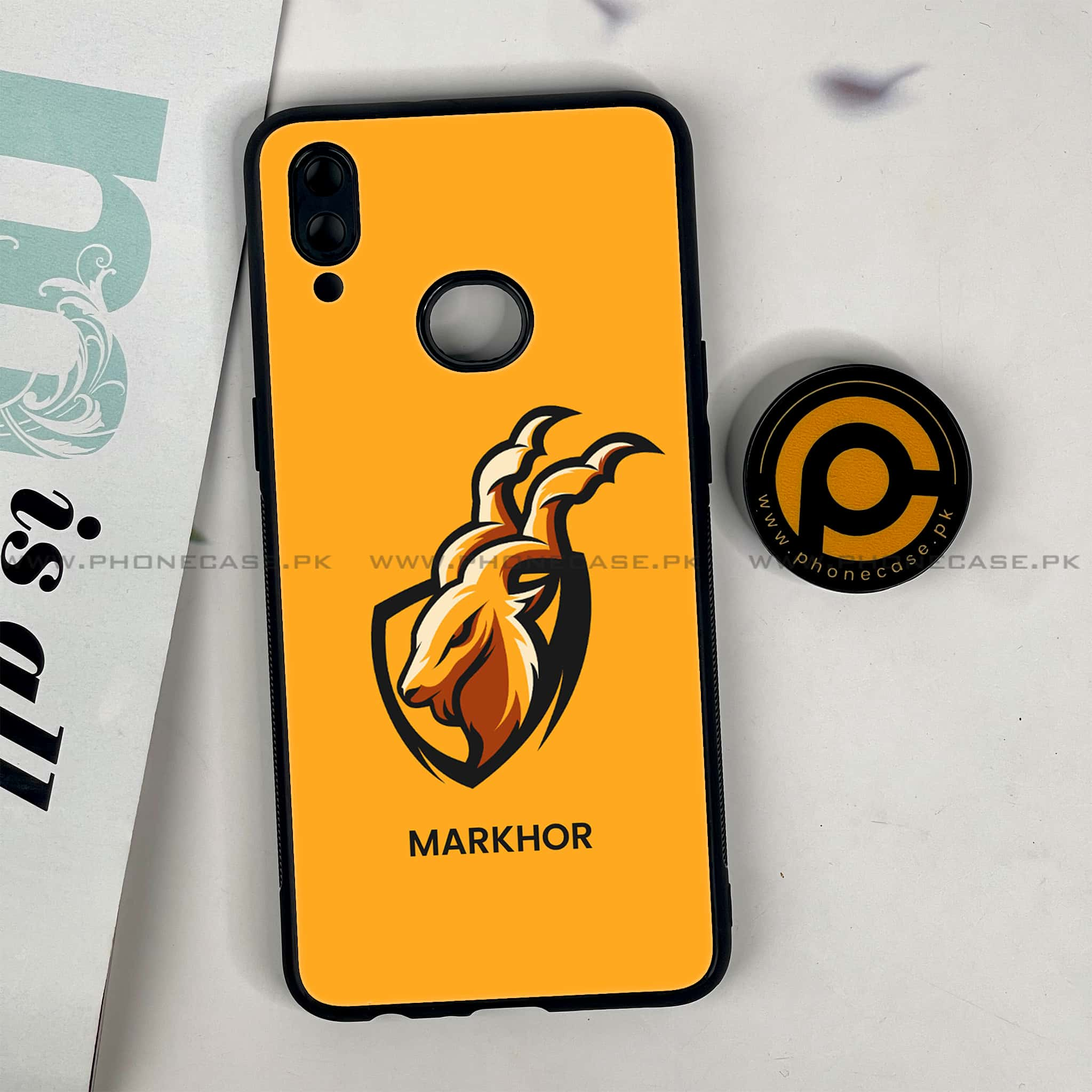 Galaxy A10s - Markhor Series - Premium Printed Glass soft Bumper shock Proof Case