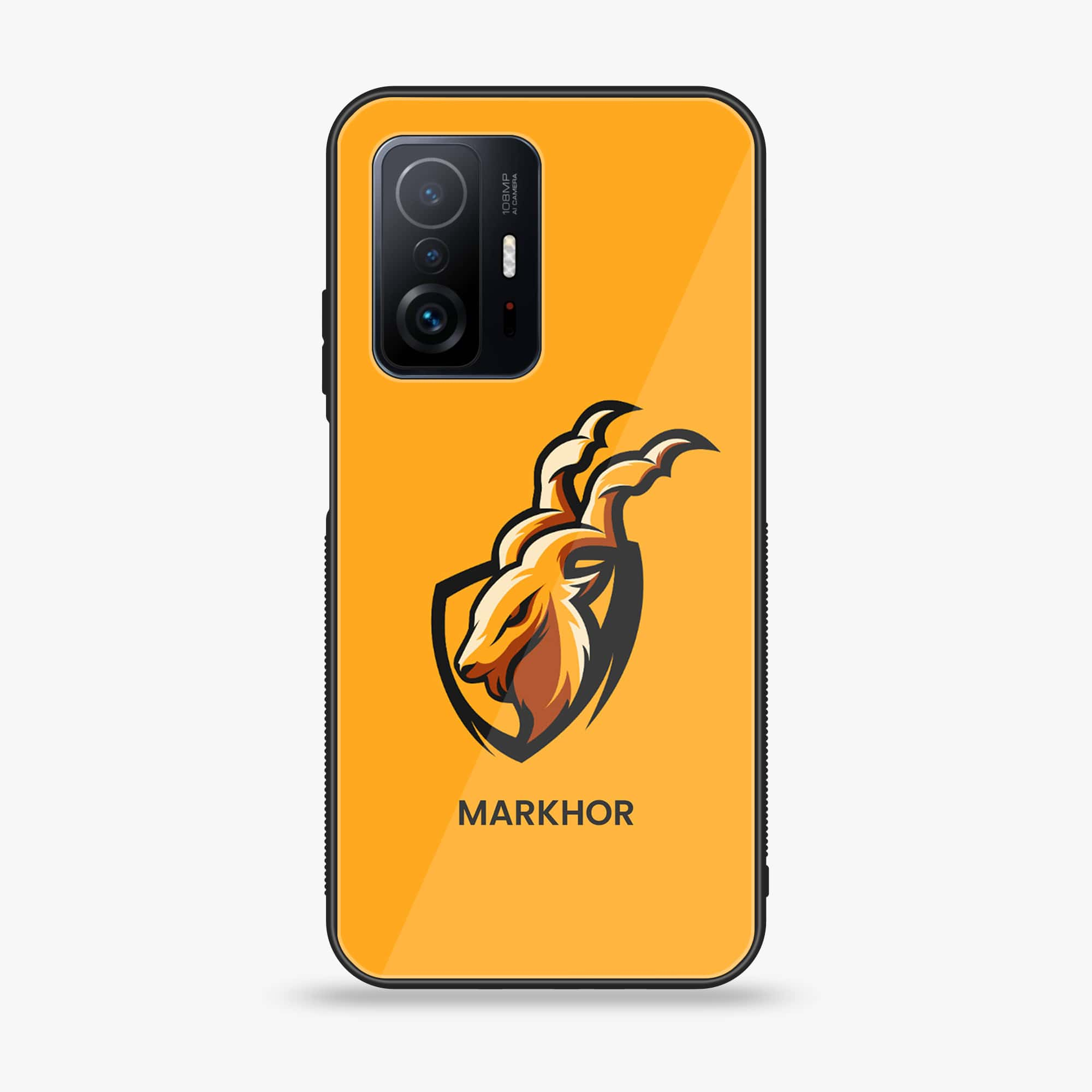 Xiaomi 11T - Markhor Series - Premium Printed Glass soft Bumper shock Proof Case