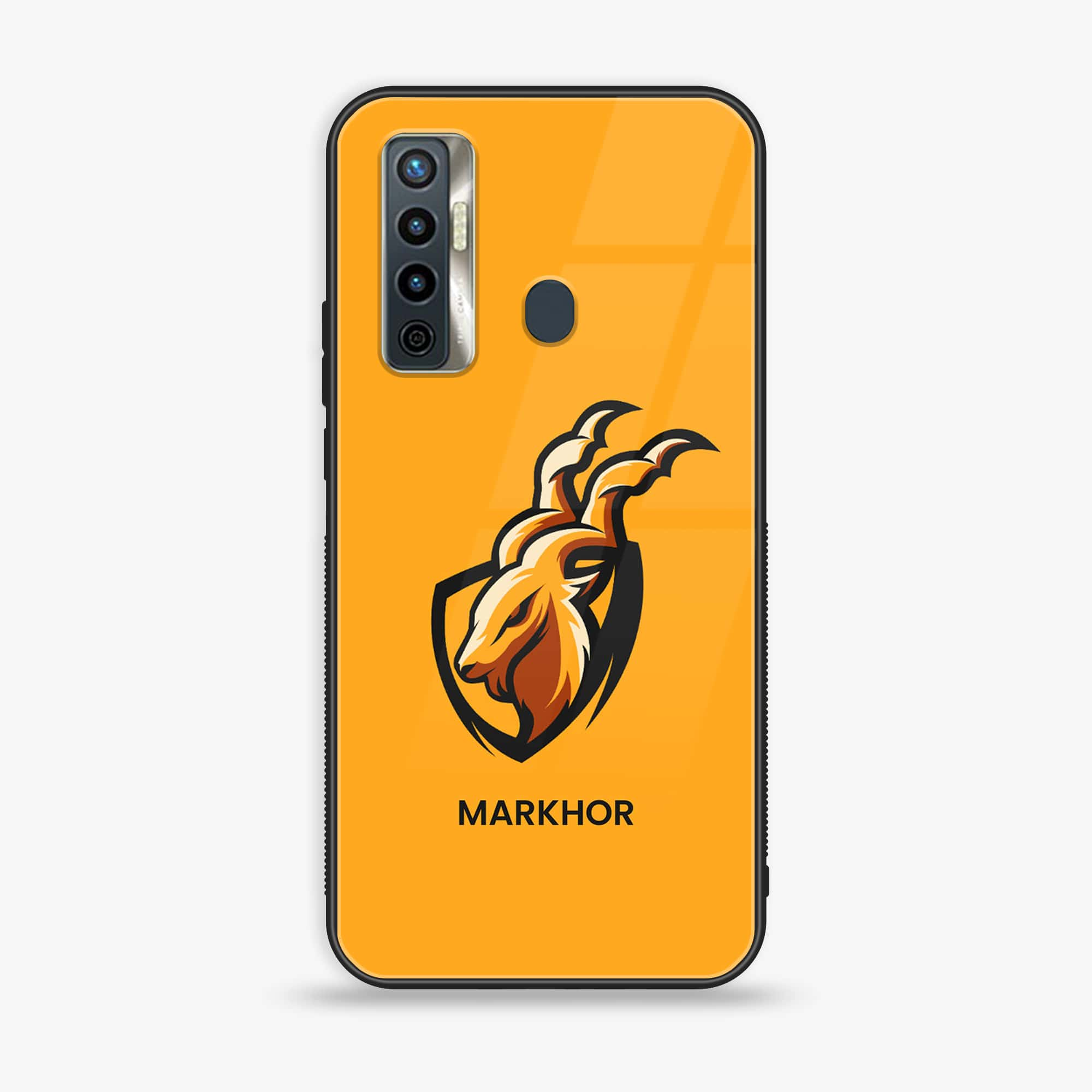 Tecno Camon 17 - Markhor Series - Premium Printed Glass soft Bumper shock Proof Case