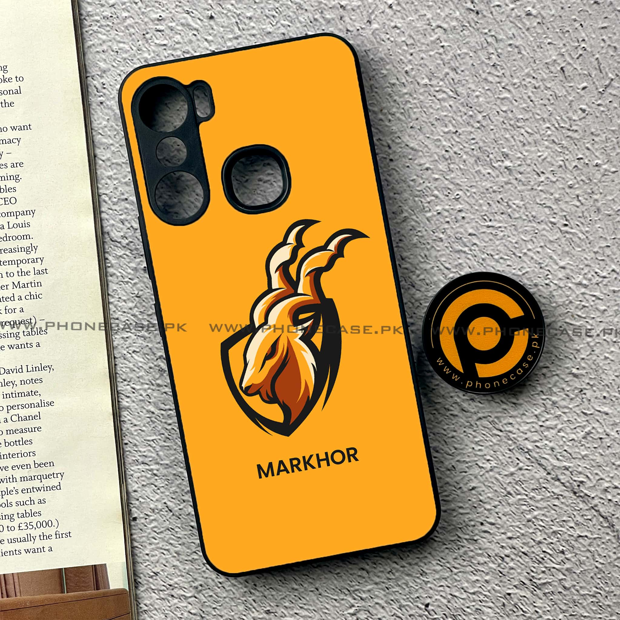 Infinix Hot 12 Pro - Markhor Series - Premium Printed Glass soft Bumper shock Proof Case