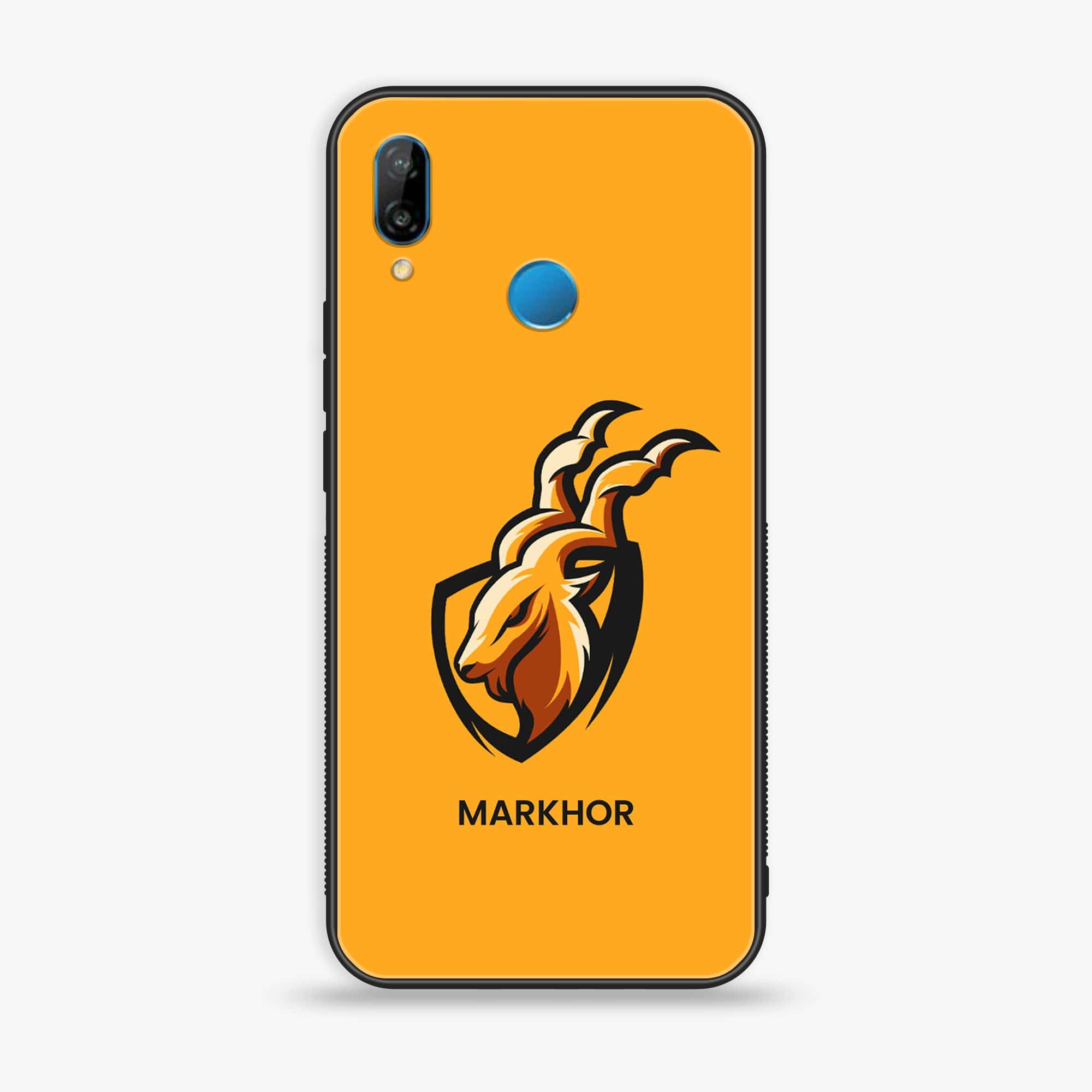 Huawei P20 lite - Markhor Series - Premium Printed Glass soft Bumper shock Proof Case