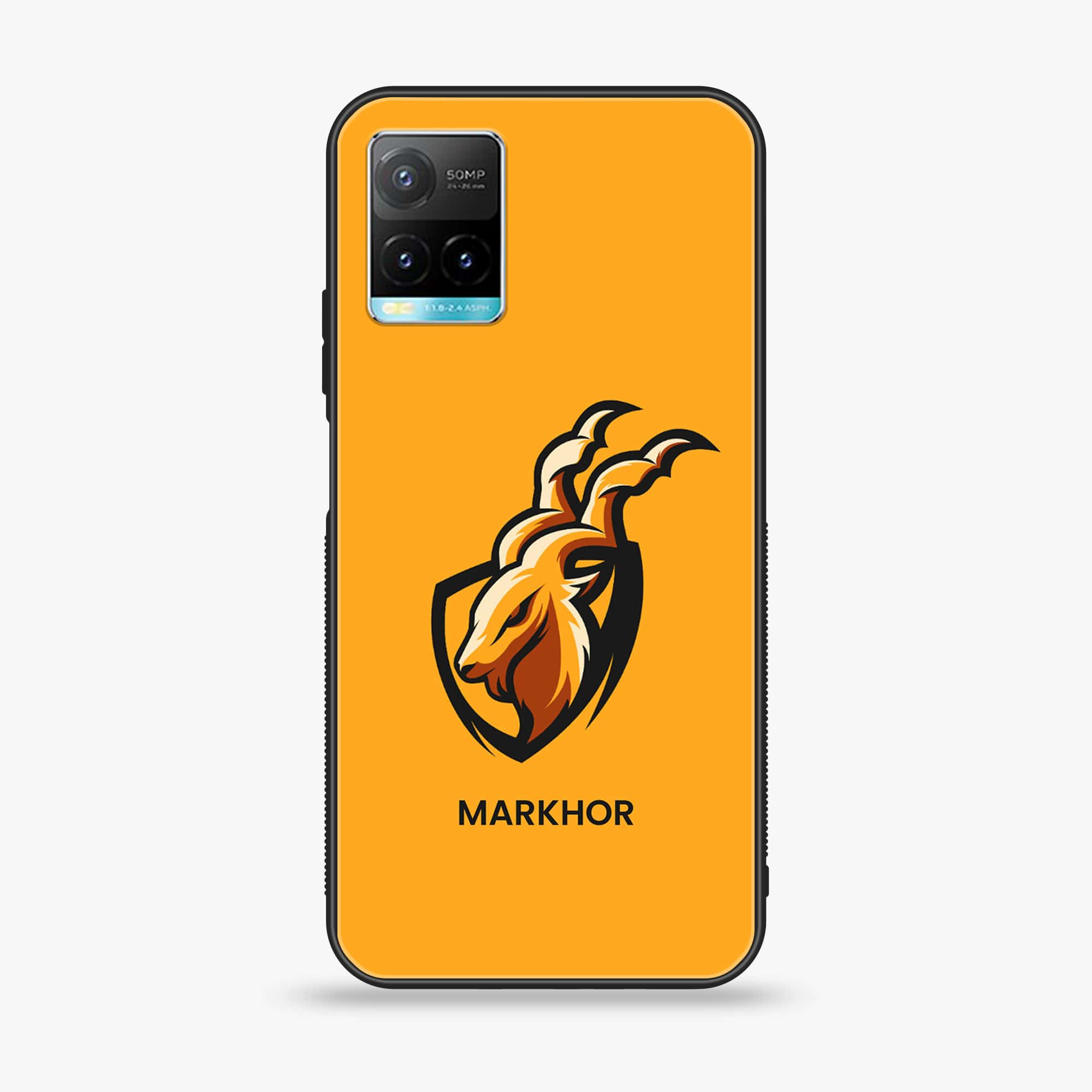 Vivo Y33T Markhor Series  Premium Printed Glass soft Bumper shock Proof Case