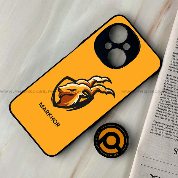 Tecno Spark Go 1 - Markhor Design 7 - Premium Printed Glass soft Bumper shock Proof Case  CS-34400