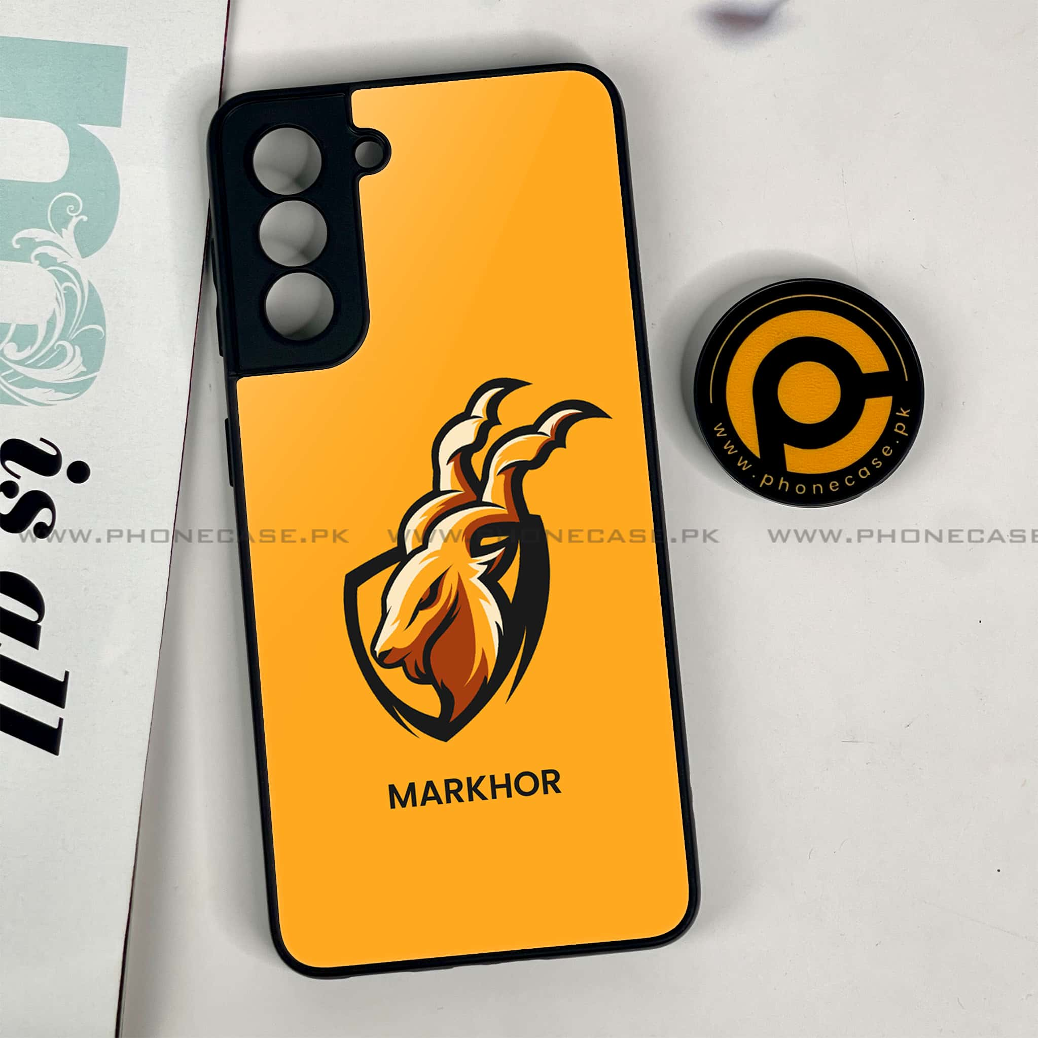 Samsung Galaxy S21 - Markhor Series - Premium Printed Glass soft Bumper shock Proof Case