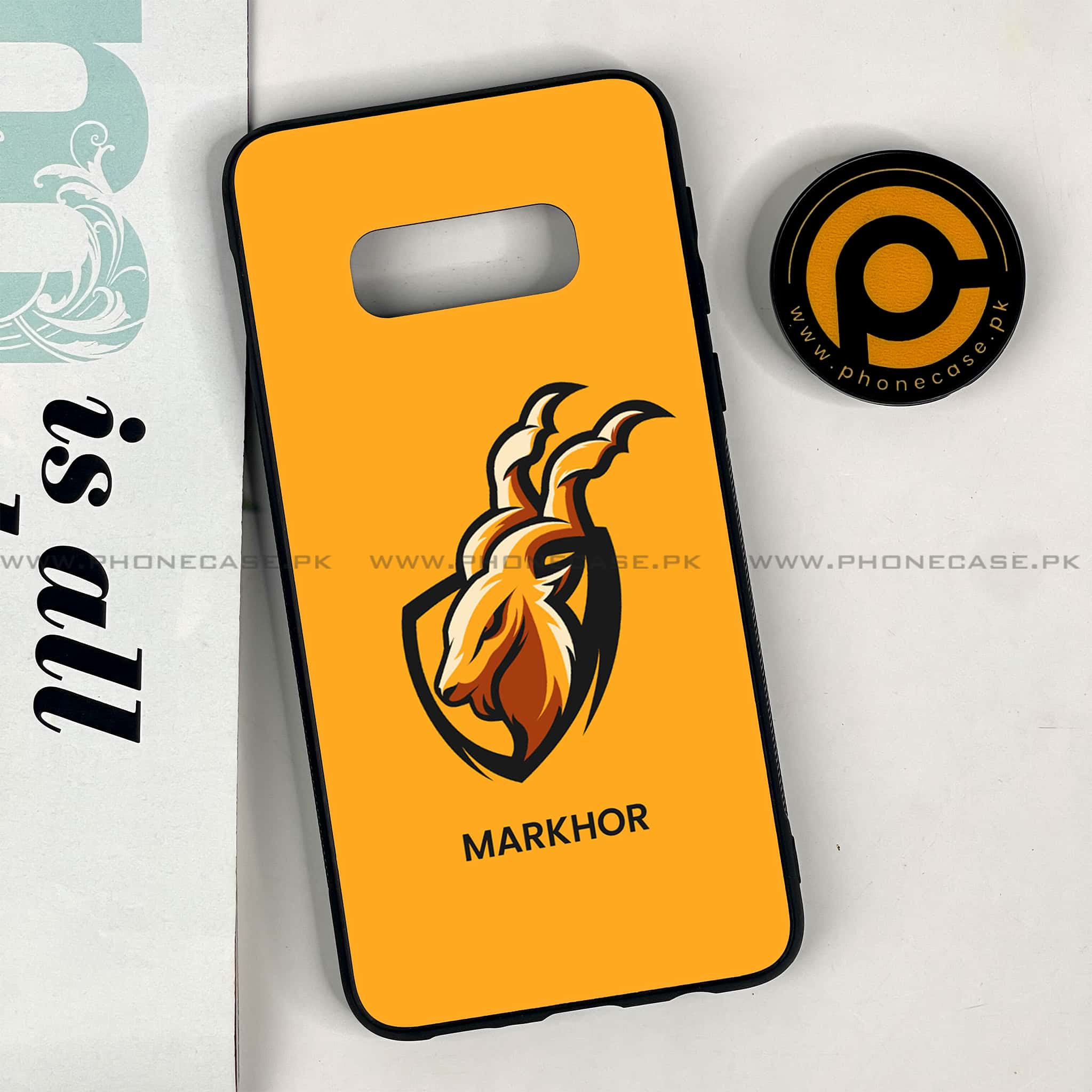 Galaxy S10e - Markhor Series - Premium Printed Glass soft Bumper shock Proof Case