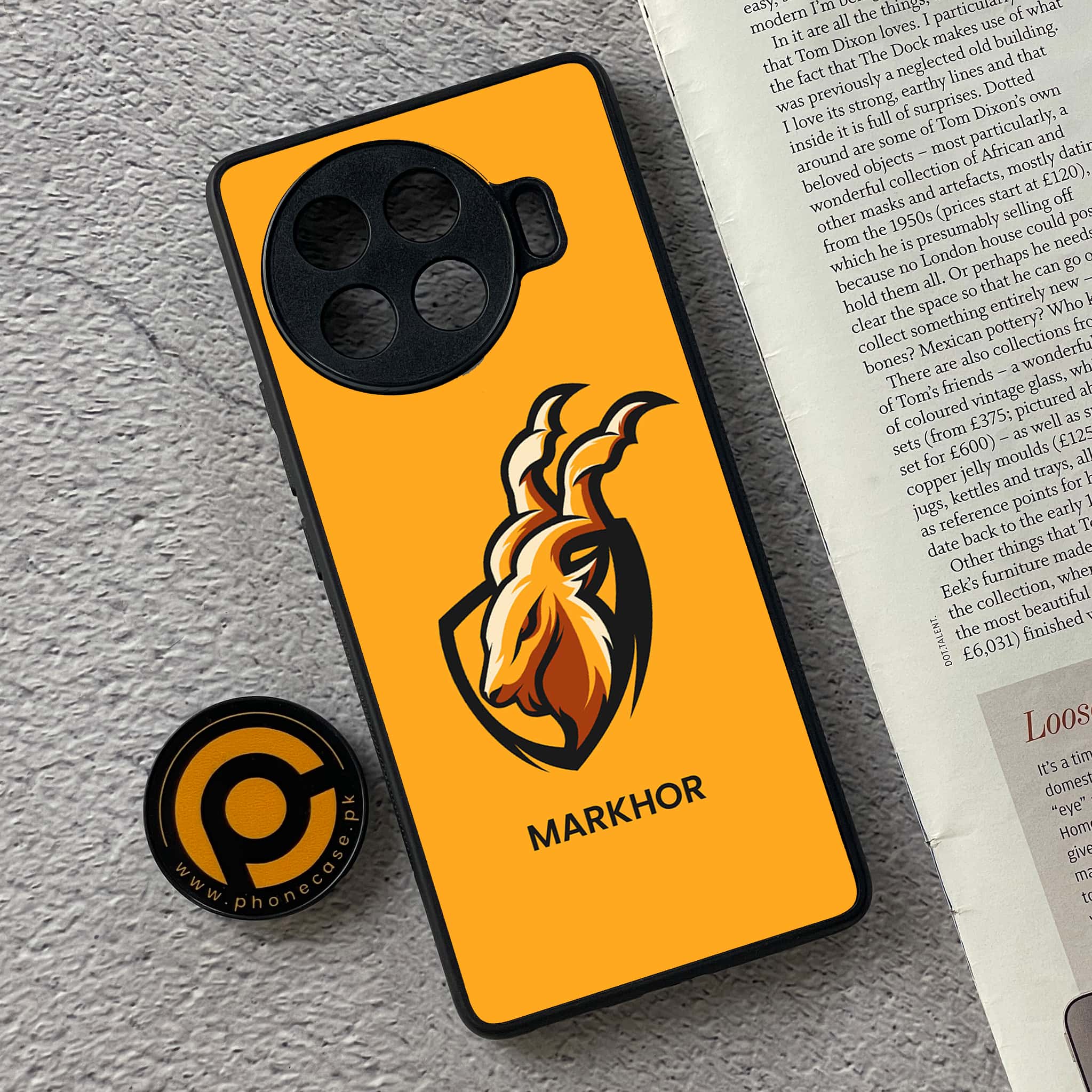 Tecno Spark 20 pro plus - Markhor Series - Premium Printed Glass soft Bumper shock Proof Case