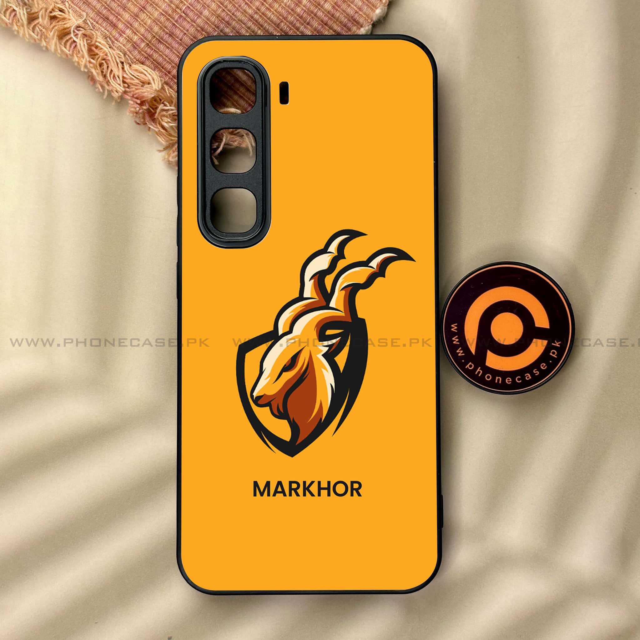 Infinix Hot 60 Pro - Markhor Series - Premium Metal Printed soft Bumper shock Proof Case