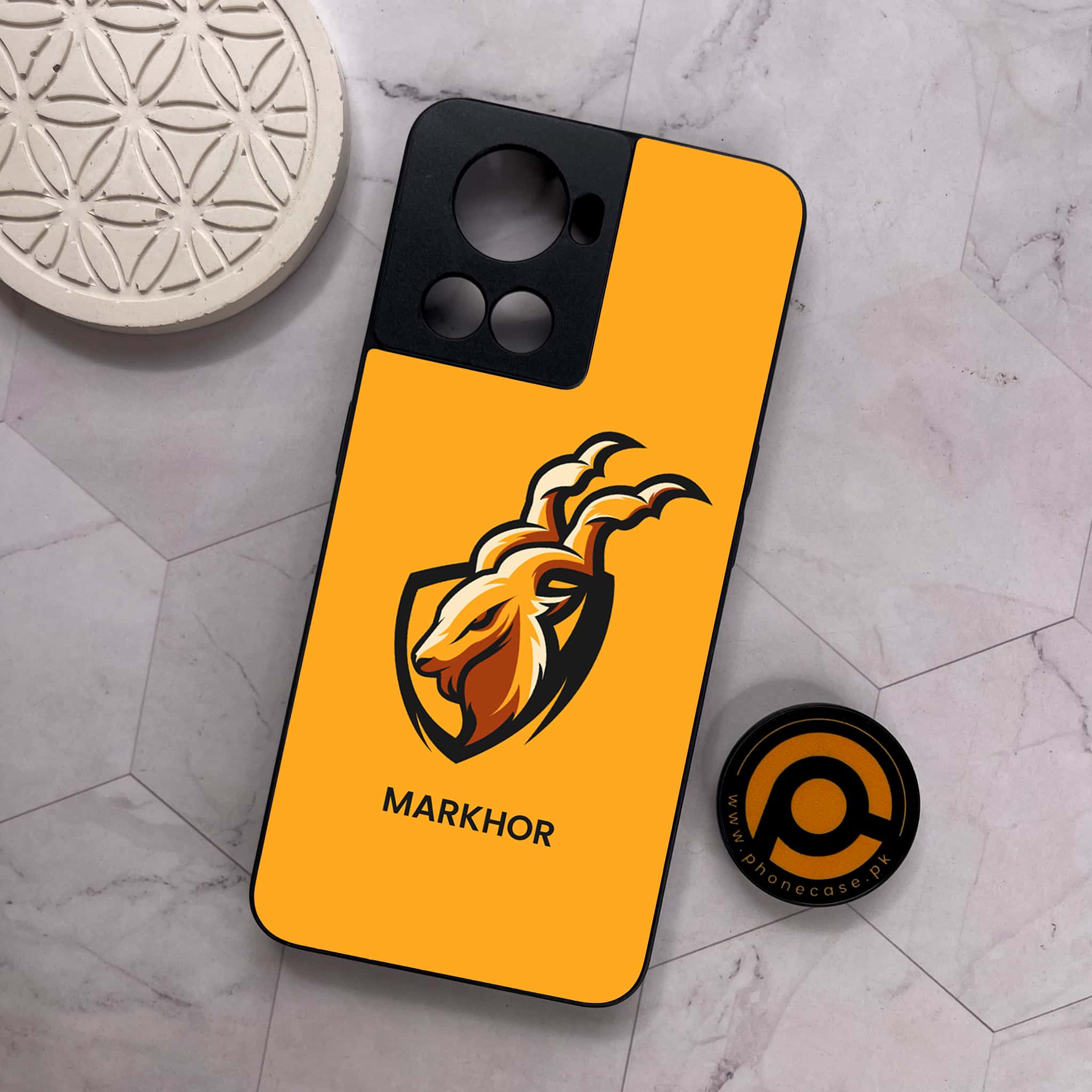 OnePlus 10R - Markhor Series - Premium Metal Printed soft Bumper shock Proof Case