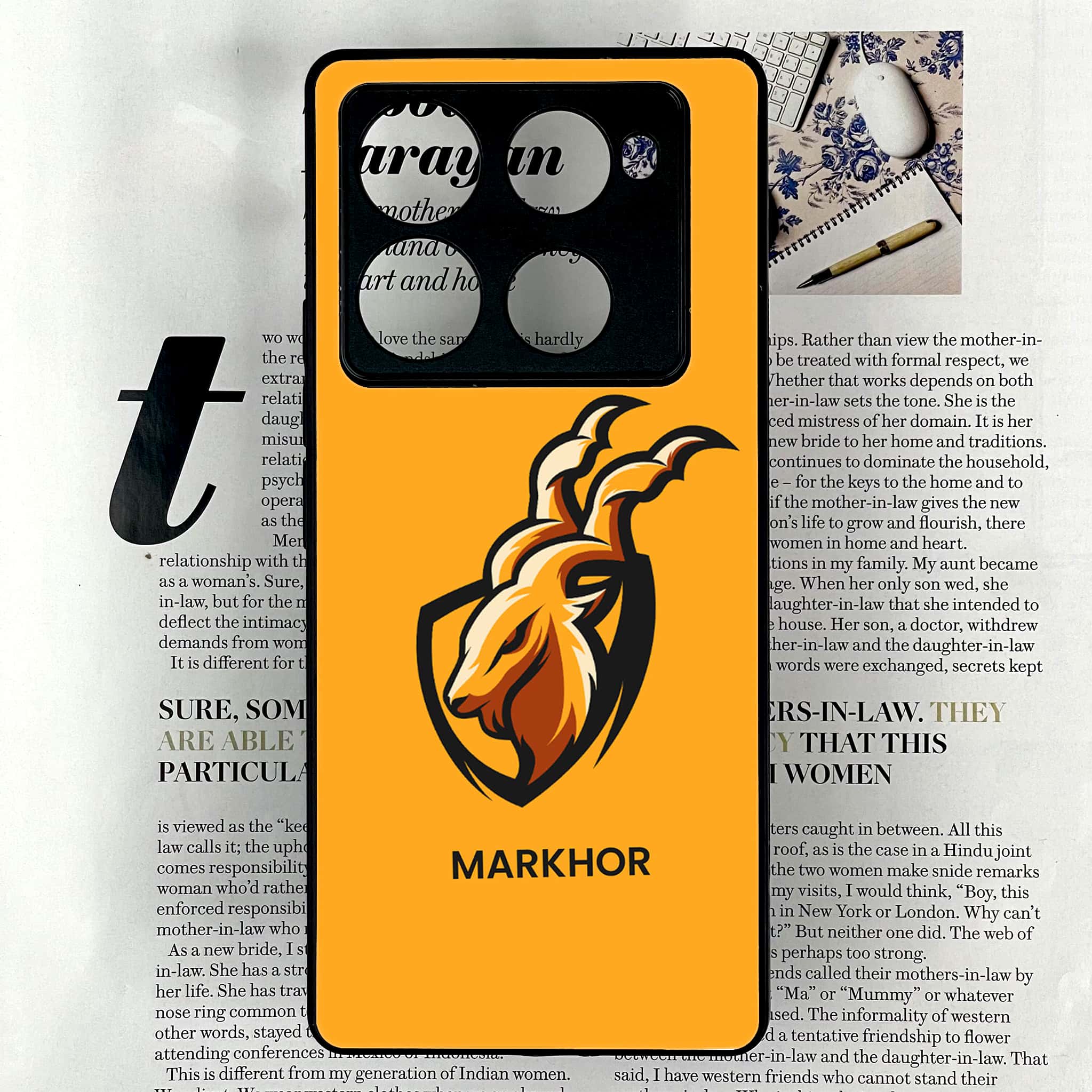Infinix Note 40 Pro Plus - Markhor Series - Premium Metal Printed soft Bumper shock Proof Case