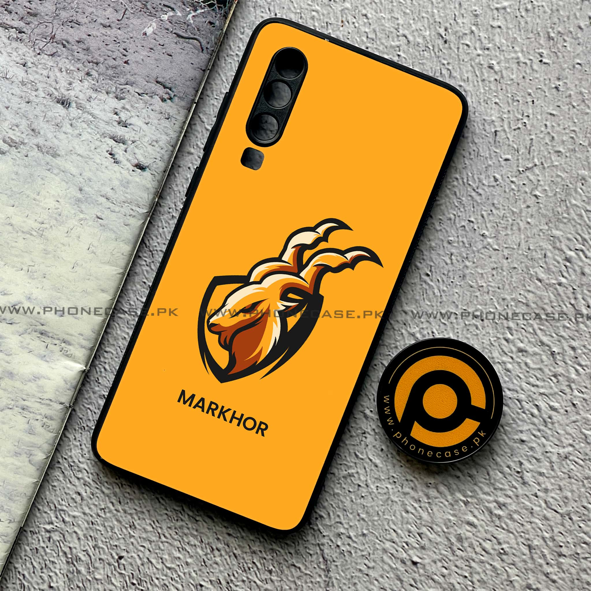 Huawei P30 - Markhor Series - Premium Printed Glass soft Bumper shock Proof Case