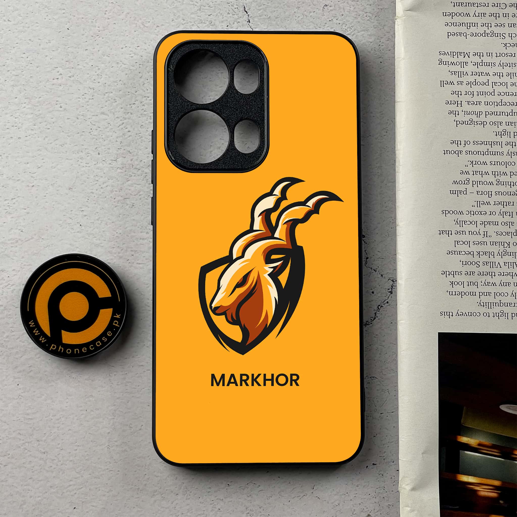 Oppo Reno 13 Pro - Markhor Series - Premium Metal Printed Soft Bumper Shockproof Case