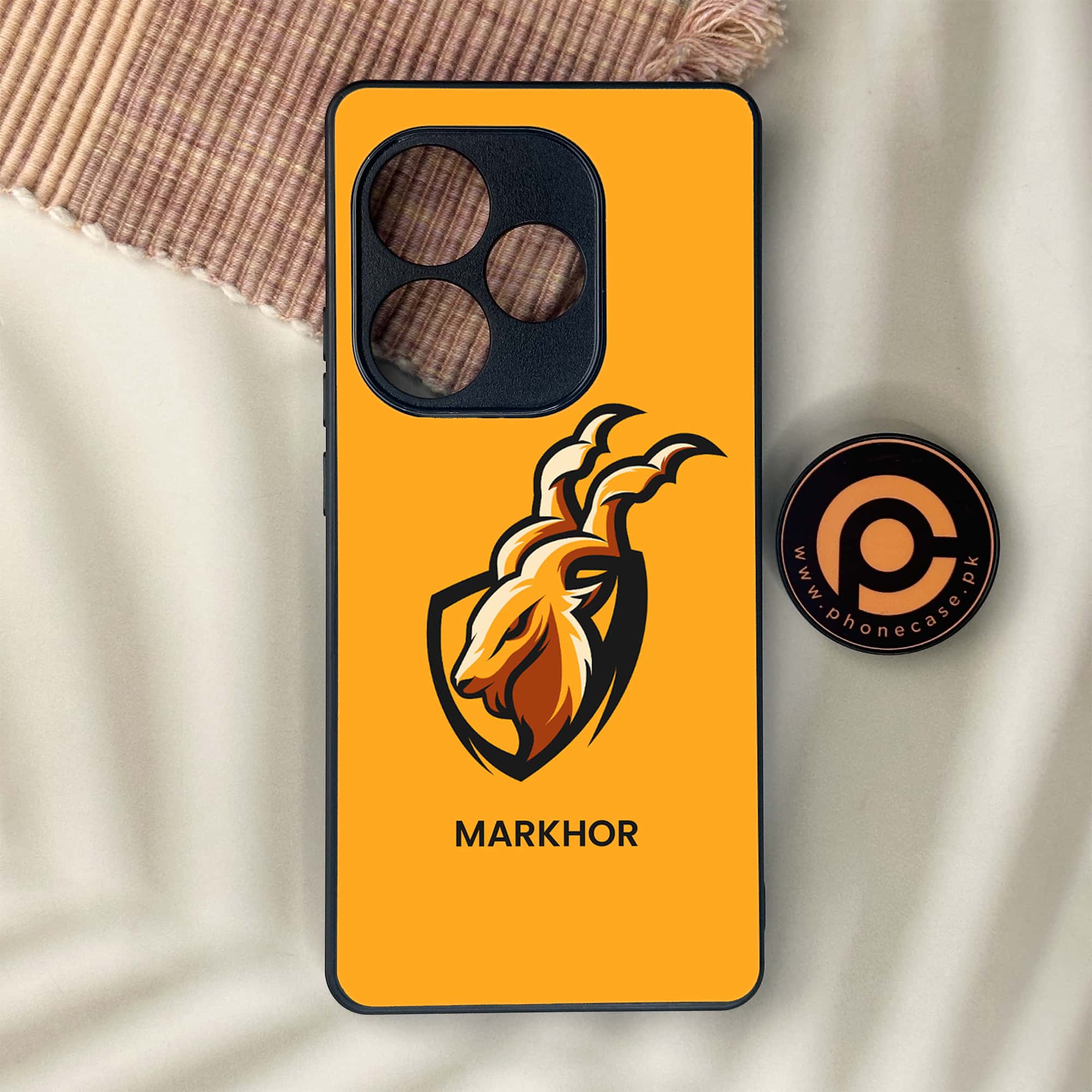 Realme GT 6 - Markhor Series - Premium Metal Printed soft Bumper shock Proof Case