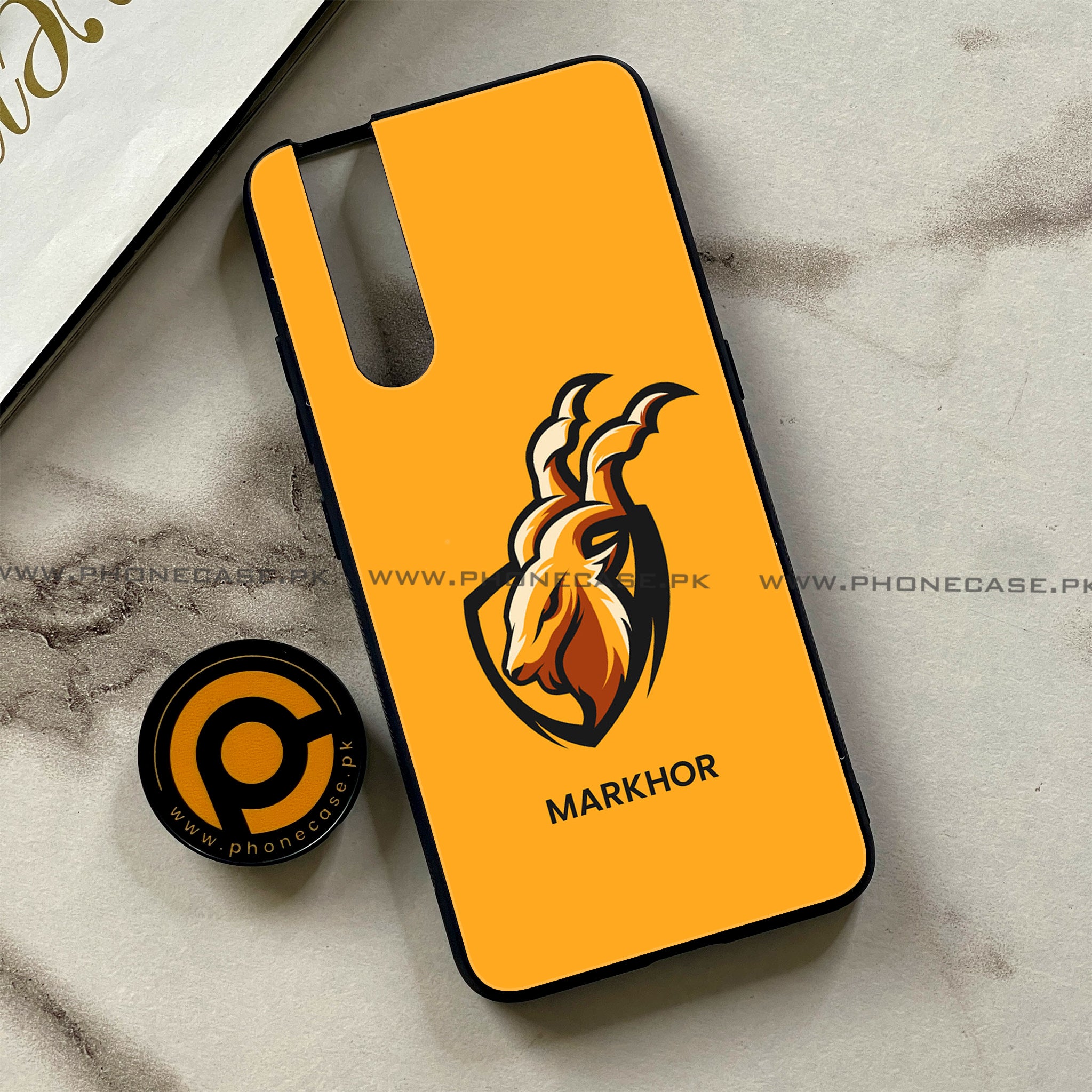 Vivo V15 Pro - Markhor Series - Premium Printed Glass soft Bumper shock Proof Case