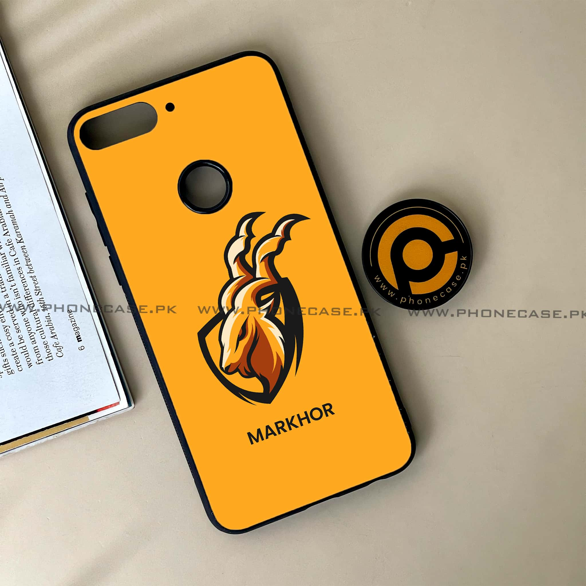 Huawei Y7 Prime (2018) -  Markhor Series - Premium Printed Glass soft Bumper shock Proof Case