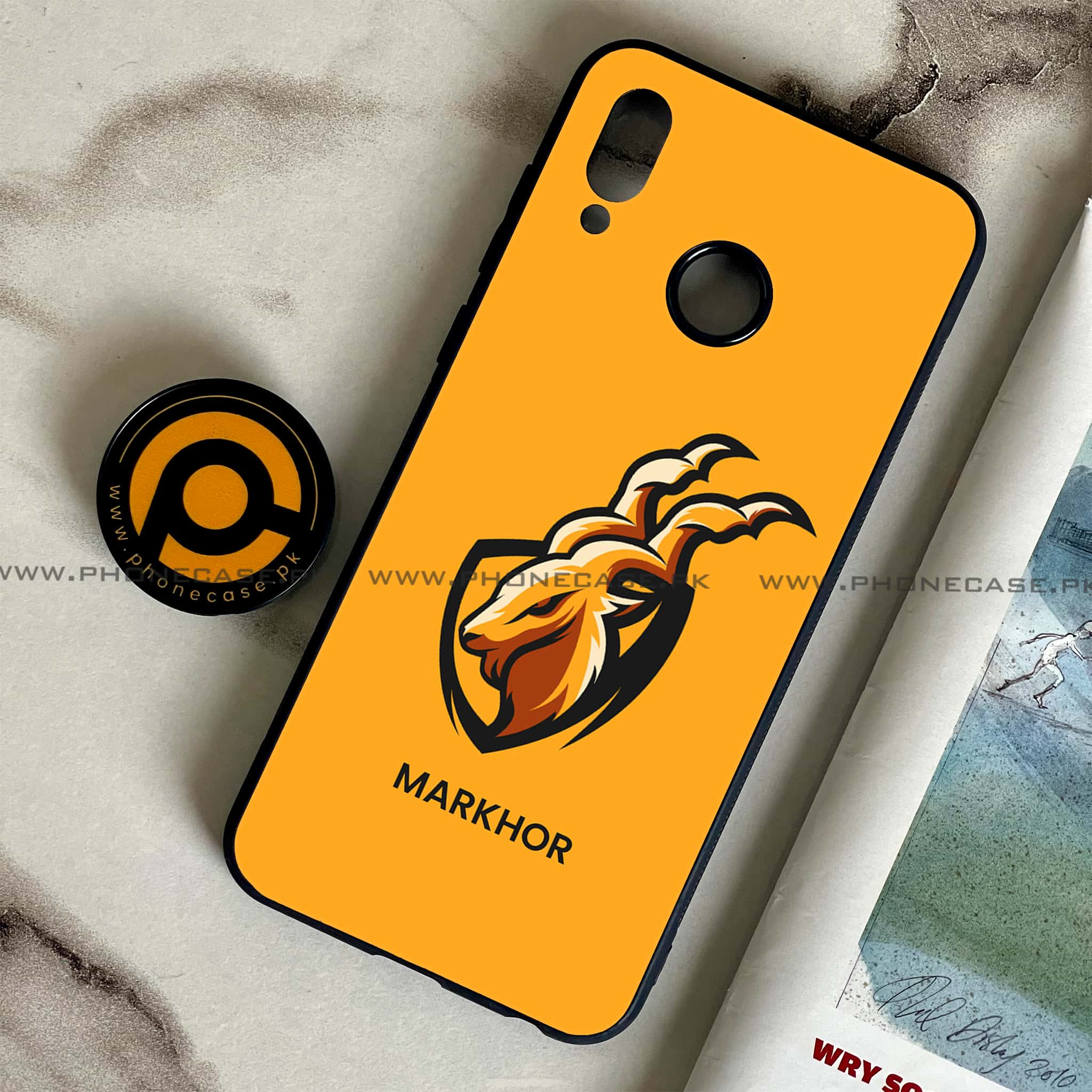 Huawei Honor Play - Markhor Series - Premium Printed Glass soft Bumper shock Proof Case