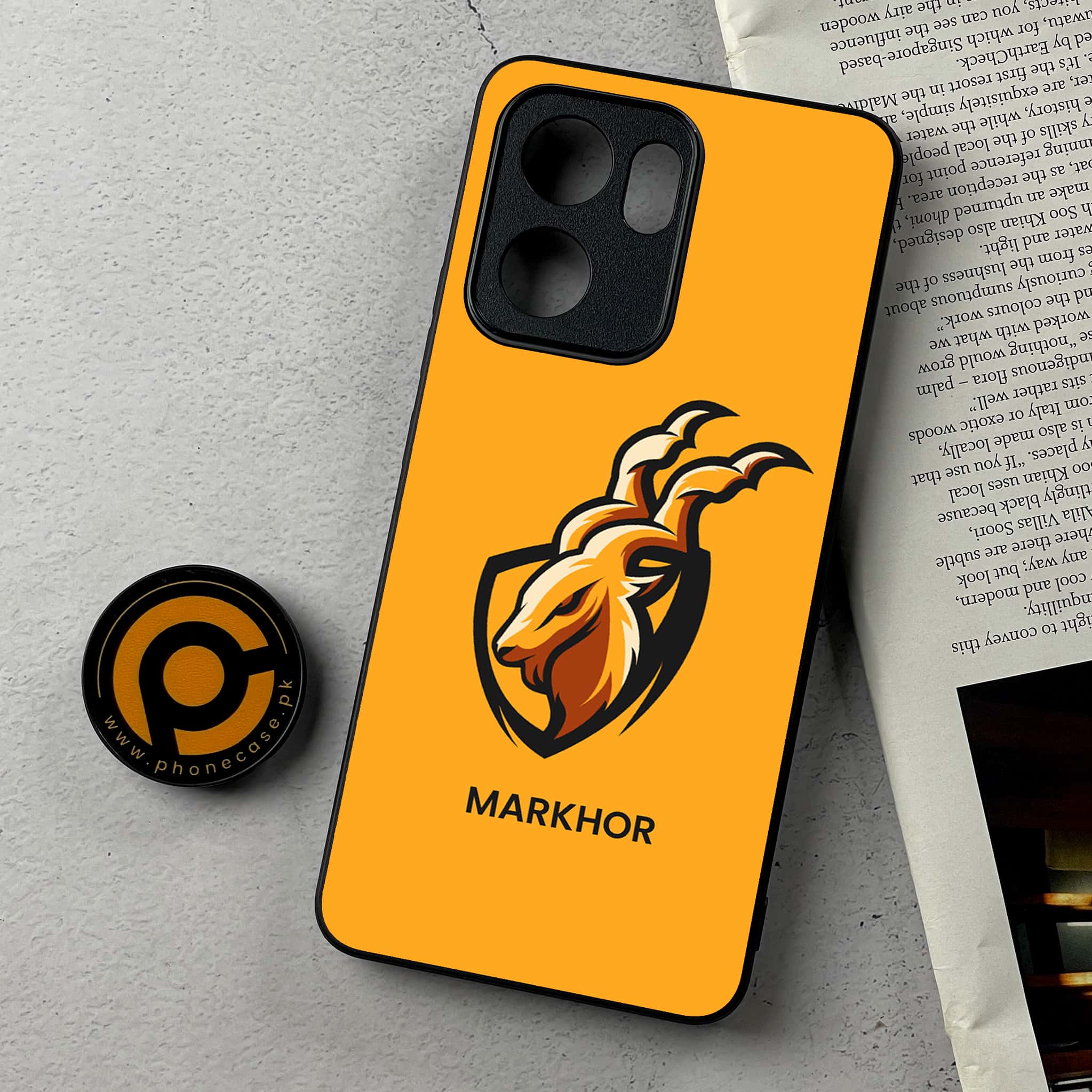 Oppo Reno 14F - Markhor Series - Premium Metal Printed Soft Bumper Shockproof Case