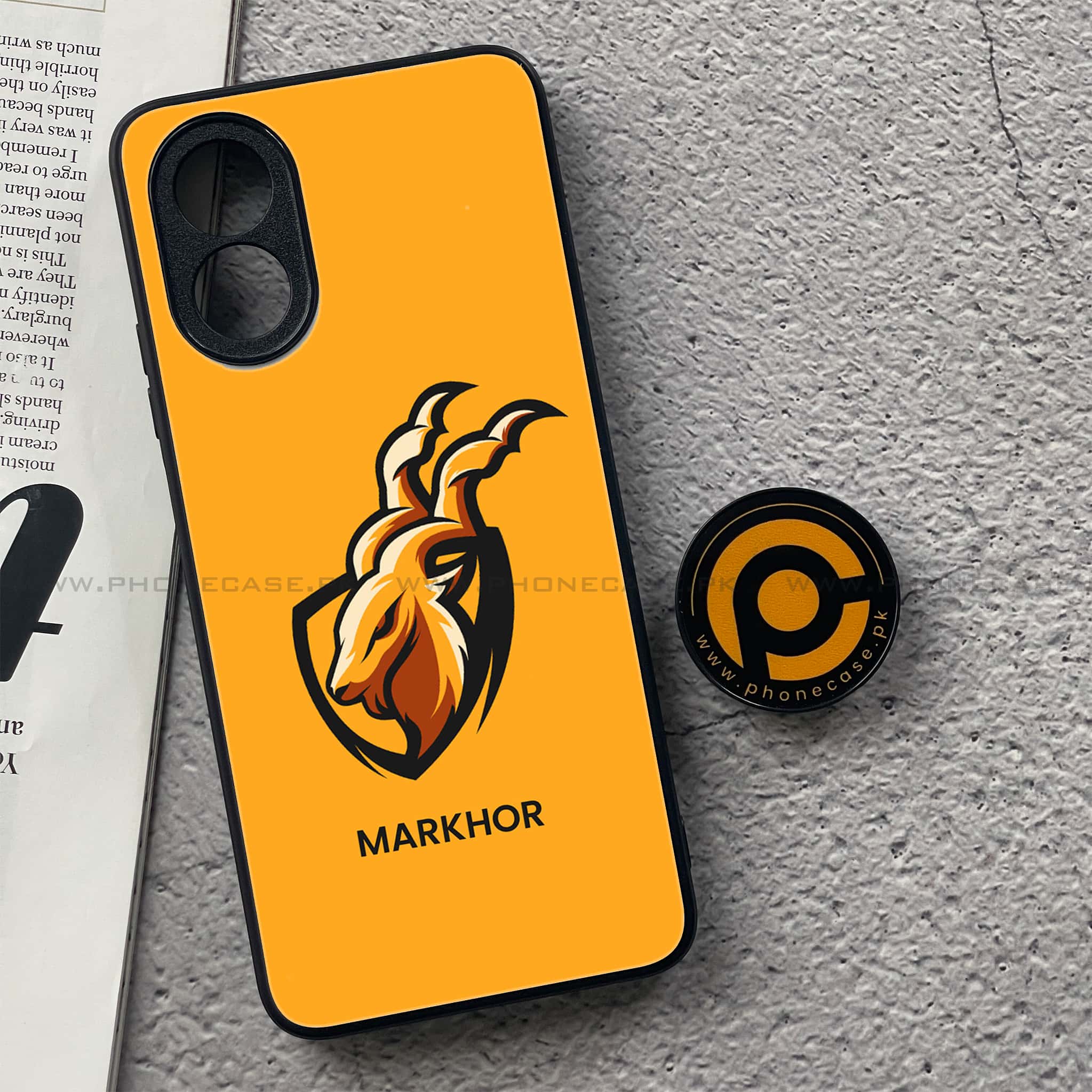 Oppo A18 4G - Markhor Series - Premium Printed Glass soft Bumper shock Proof Case