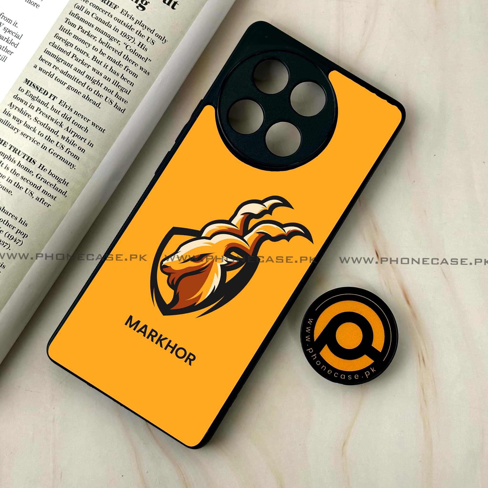 Tecno Camon 30s - Markhor Series - Premium Metal Printed soft Bumper shock Proof Case