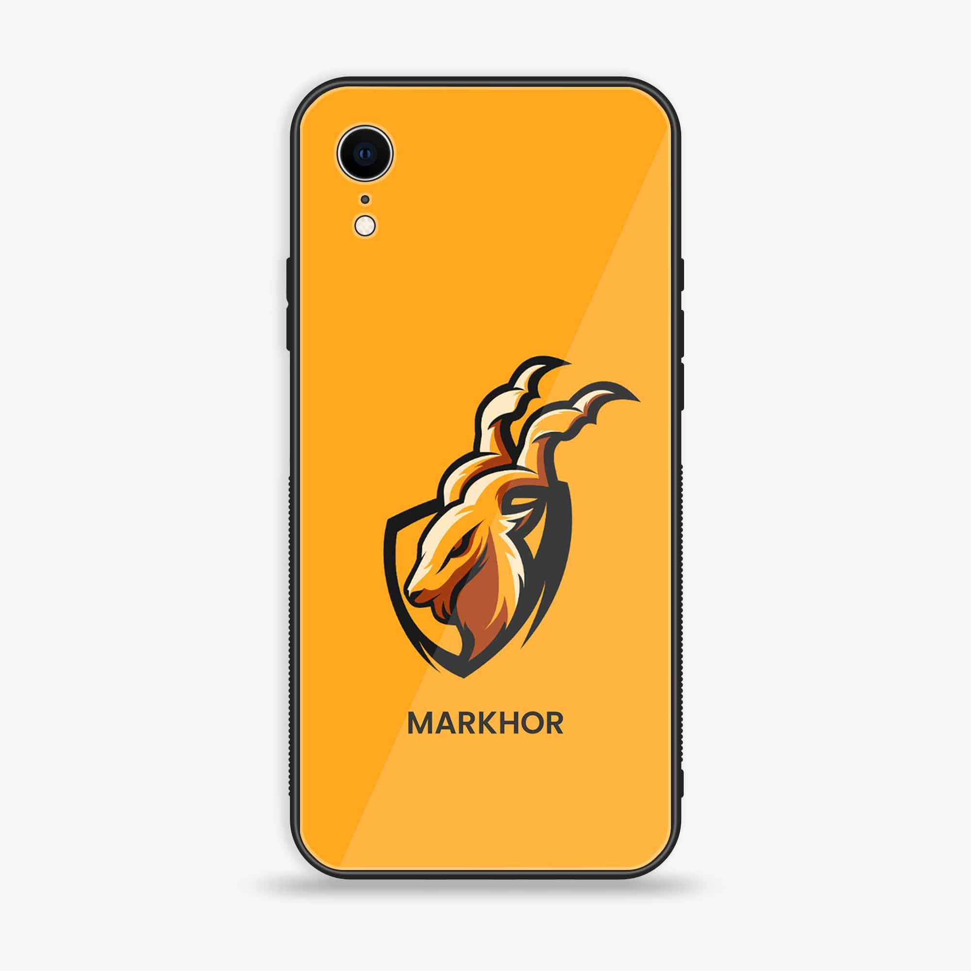 iPhone XR - Markhor Series - Premium Printed Glass soft Bumper shock Proof Case