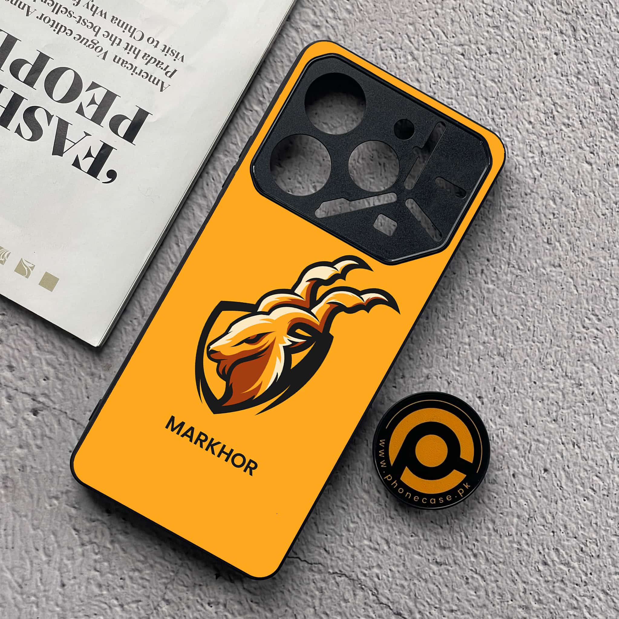 Tecno Pova 6 Neo - Markhor Series - Premium Metal  Printed soft Bumper shock Proof Case