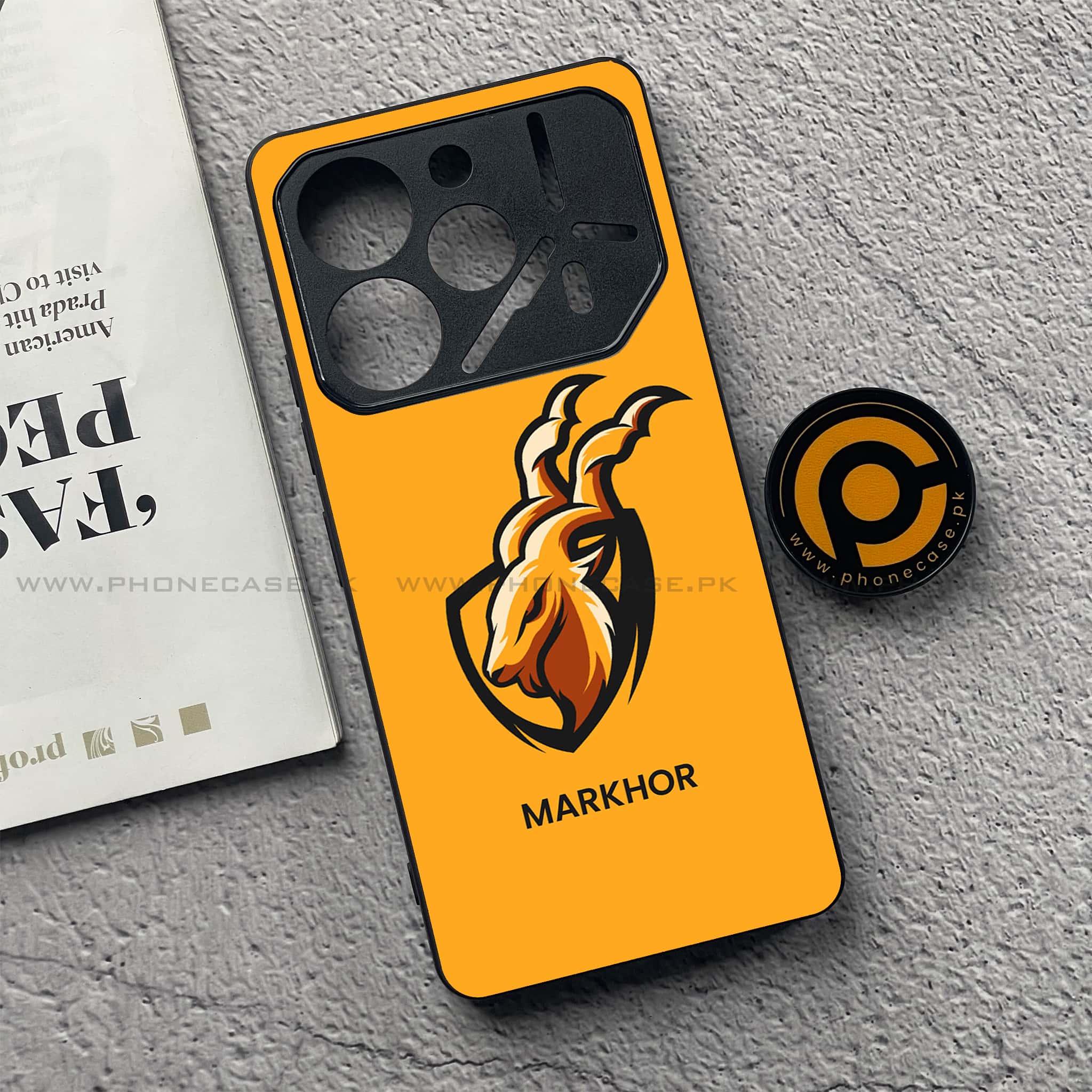 Tecno Pova 6 - Markhor Series - Premium Printed Glass soft Bumper shock Proof Case
