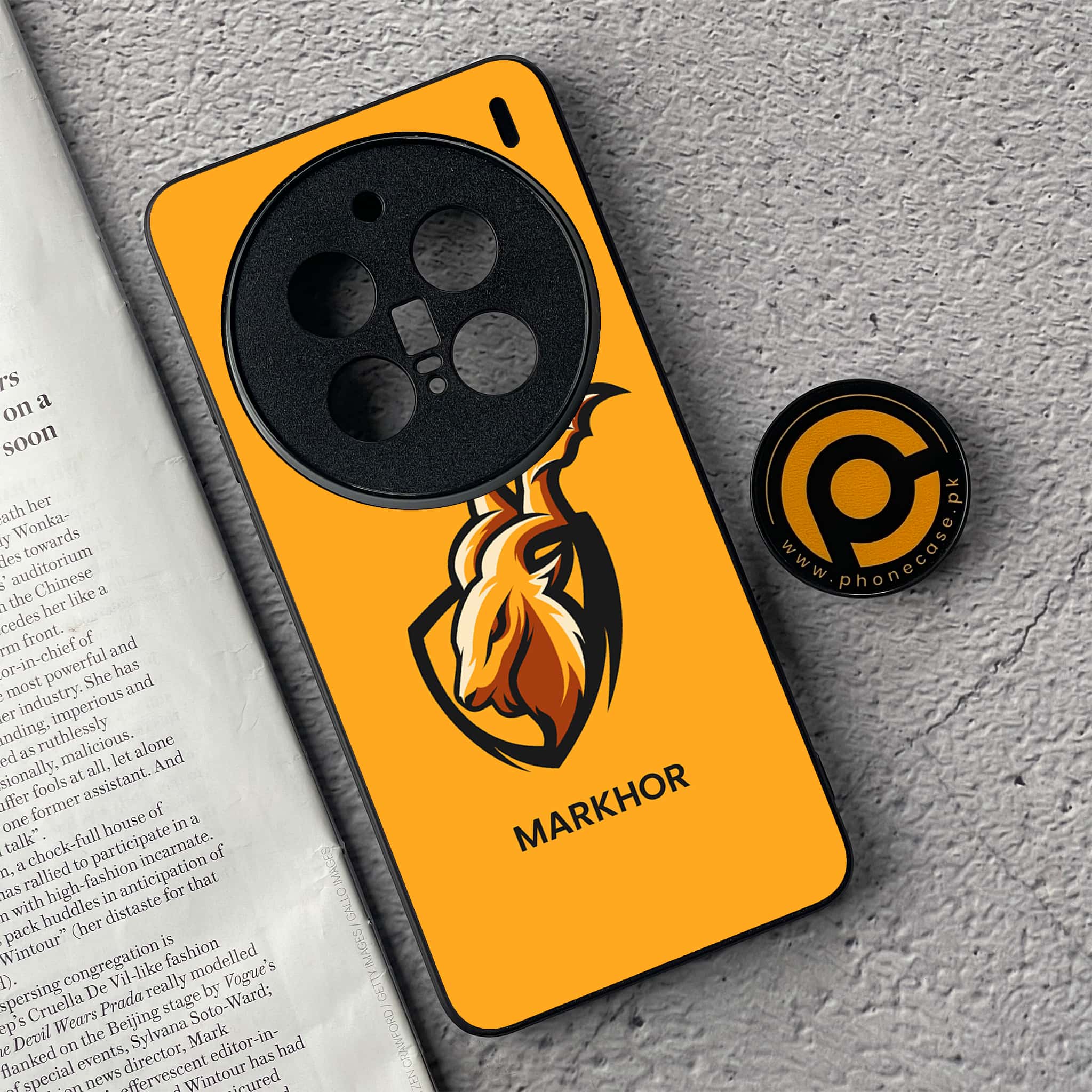 Vivo X200 Pro - Markhor Series - Premium Metal  Printed soft Bumper shock Proof Case
