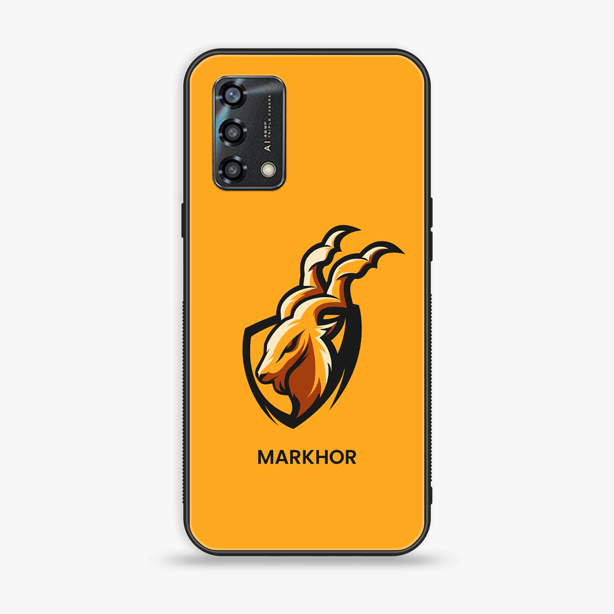 Oppo A95 - Markhor Series - Premium Printed Glass soft Bumper shock Proof Case