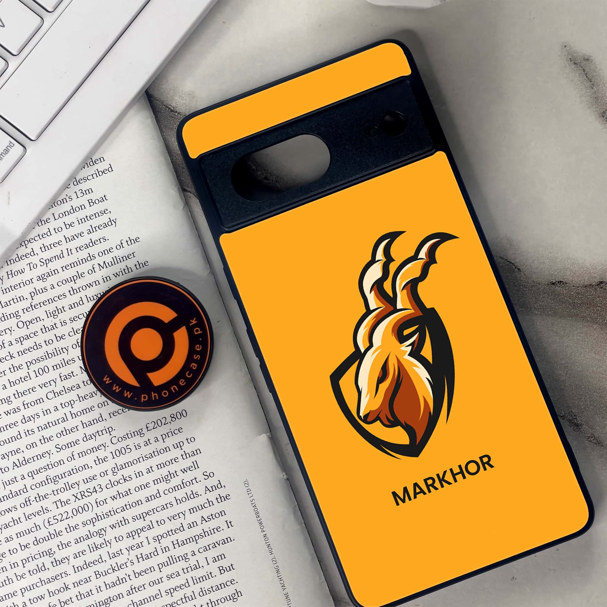 Google Pixel 7 - Markhor Series - Premium Metal Printed soft Bumper Shock Proof Case