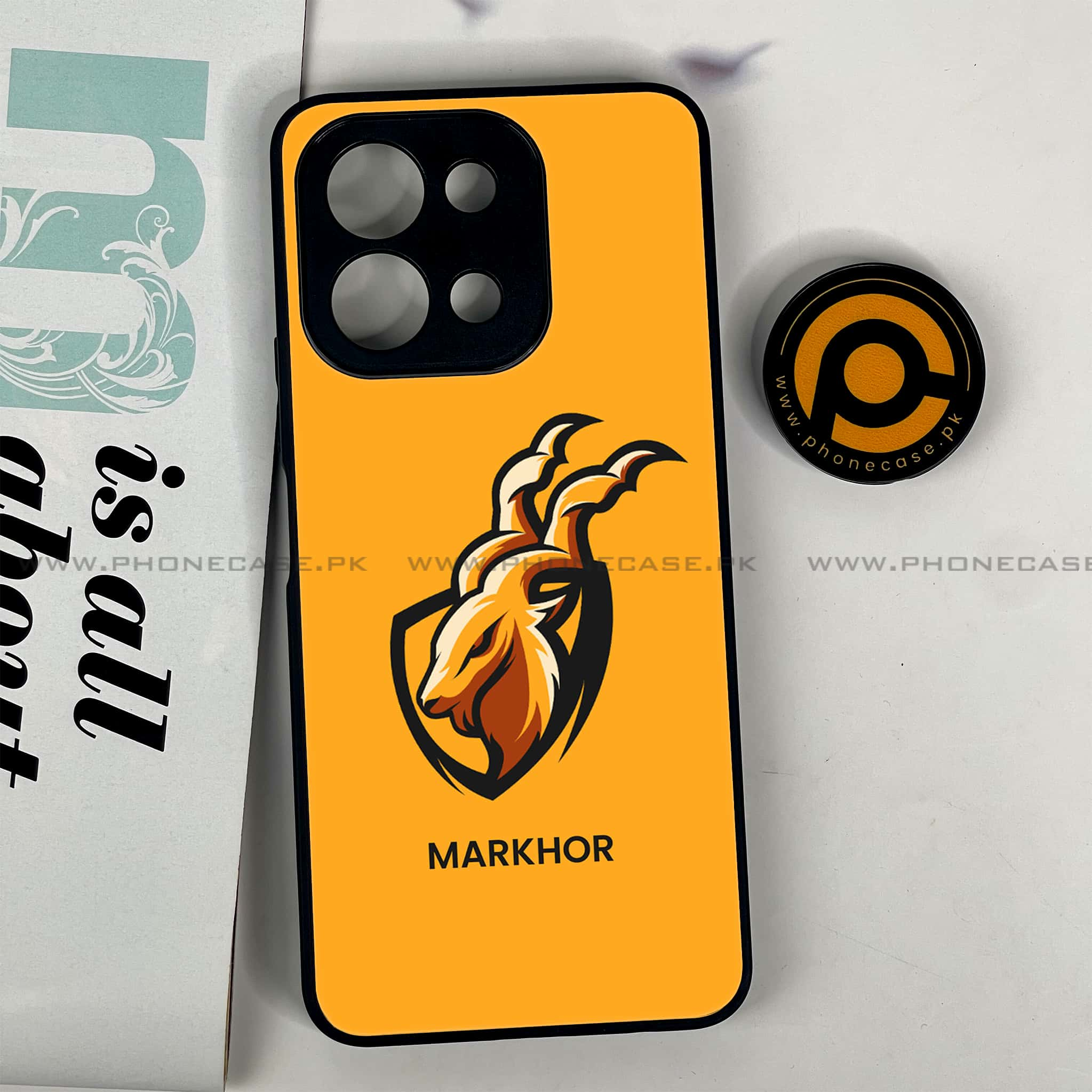 Vivo Y28 - Markhor Series - Premium Printed Glass soft Bumper shock Proof Case