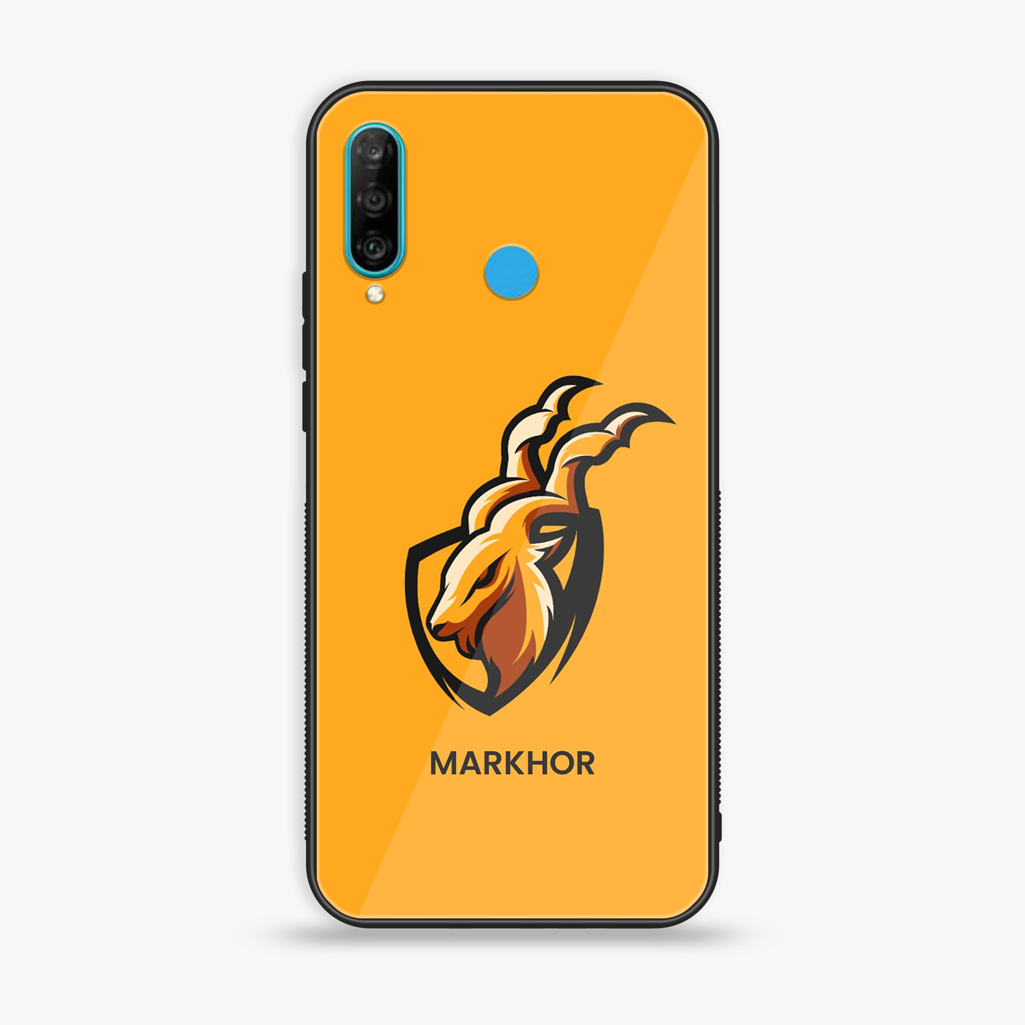 Huawei P30 lite - Markhor Series - Premium Printed Glass soft Bumper shock Proof Case